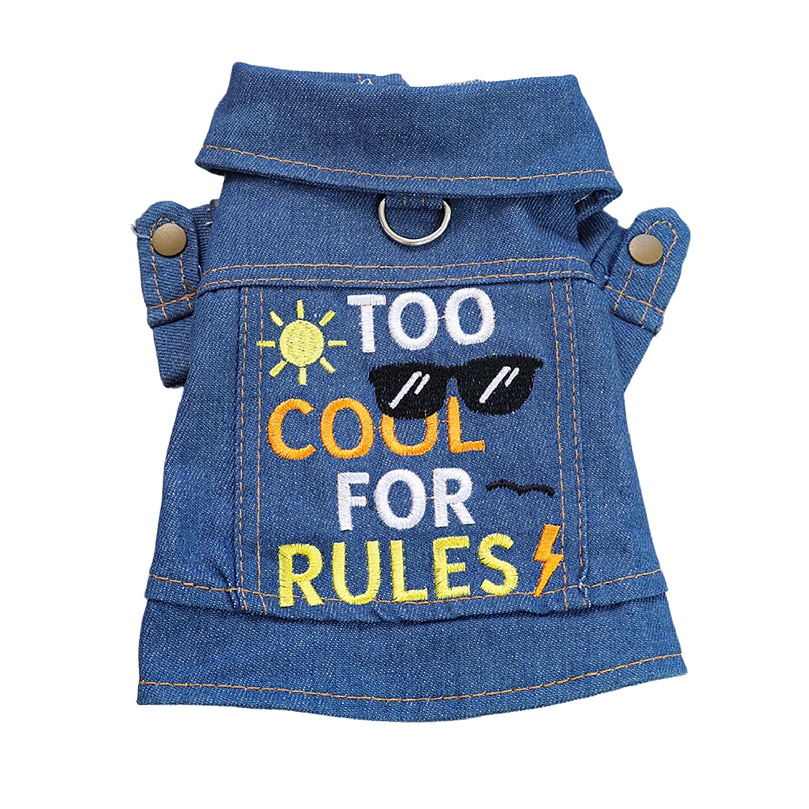 Dog Lapel Denim Vest Jacket Puppy Classic Jean Shirt Clothes Small Dogs Girl Boy Vintage Costume Cat Stylish Denim Coats Chihuahua Yorkie Clothes Christmas Holiday Birthday Dog Outfits