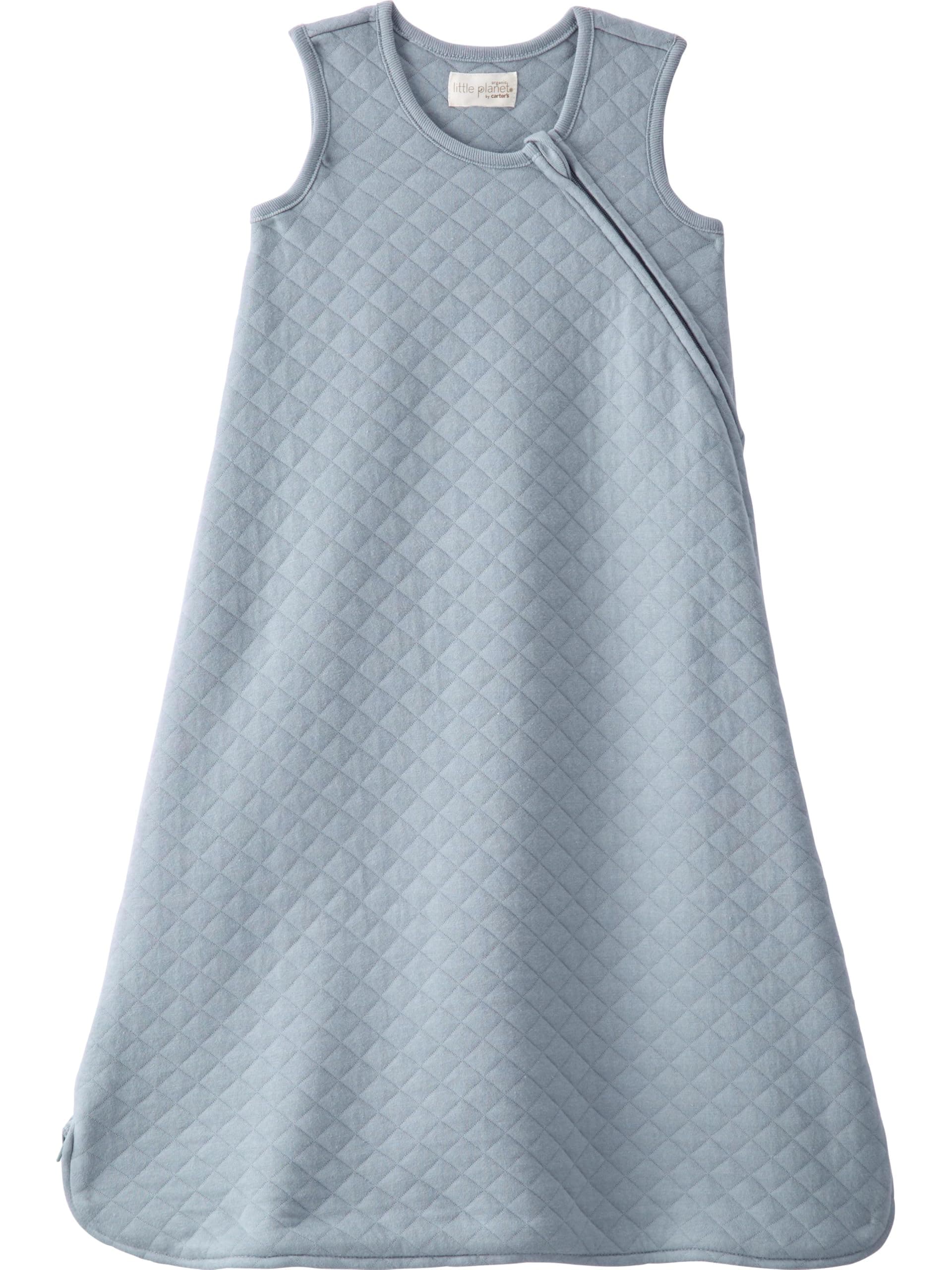 little planet by carter's Baby Organic Cotton Wearable Blanket, Heather Gray, Medium
