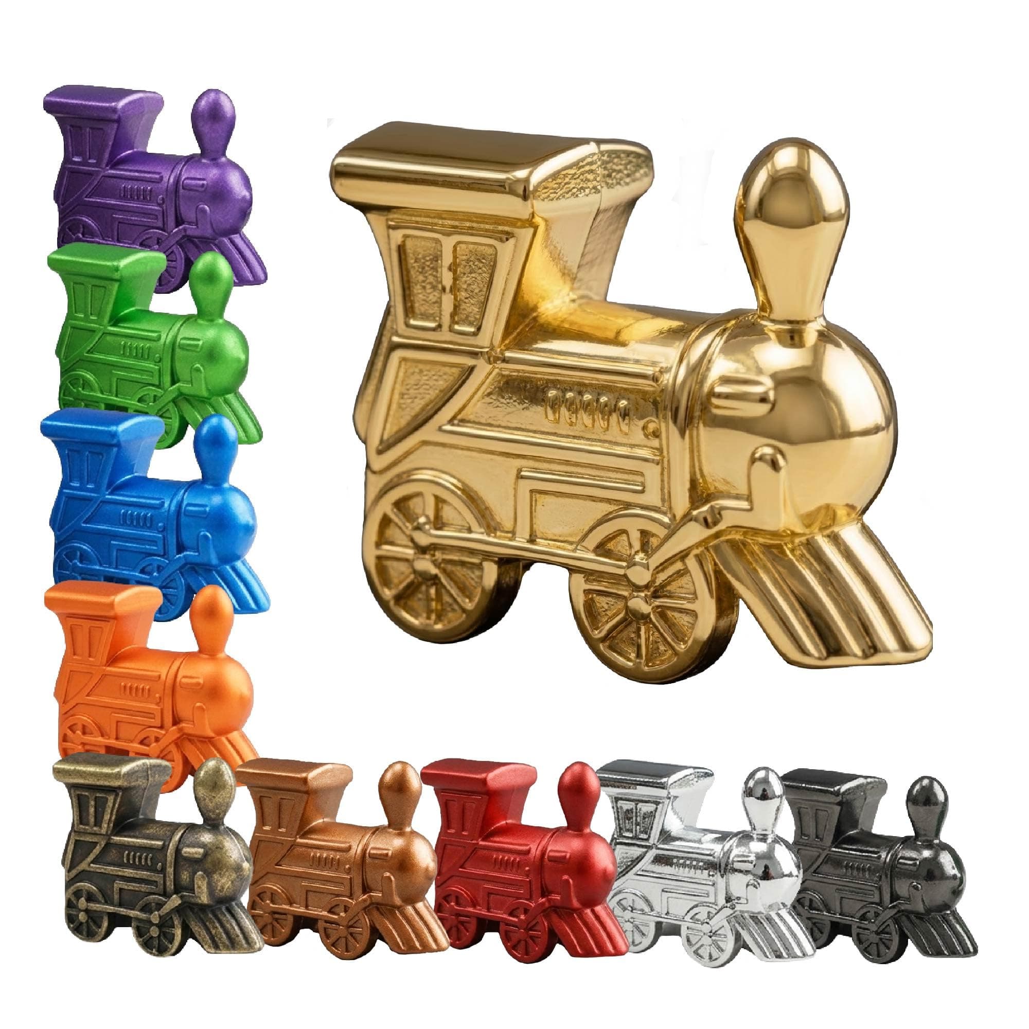 EDUMAETRIX 10 Metal Train Markers Pieces, Accessories for Classic Mexican Domino Game