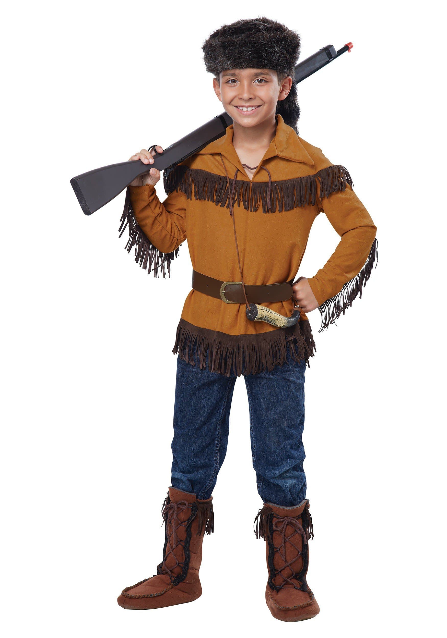 California Costumes Frontier Boy/Davy Crockett Boy Costume, One Color, Large