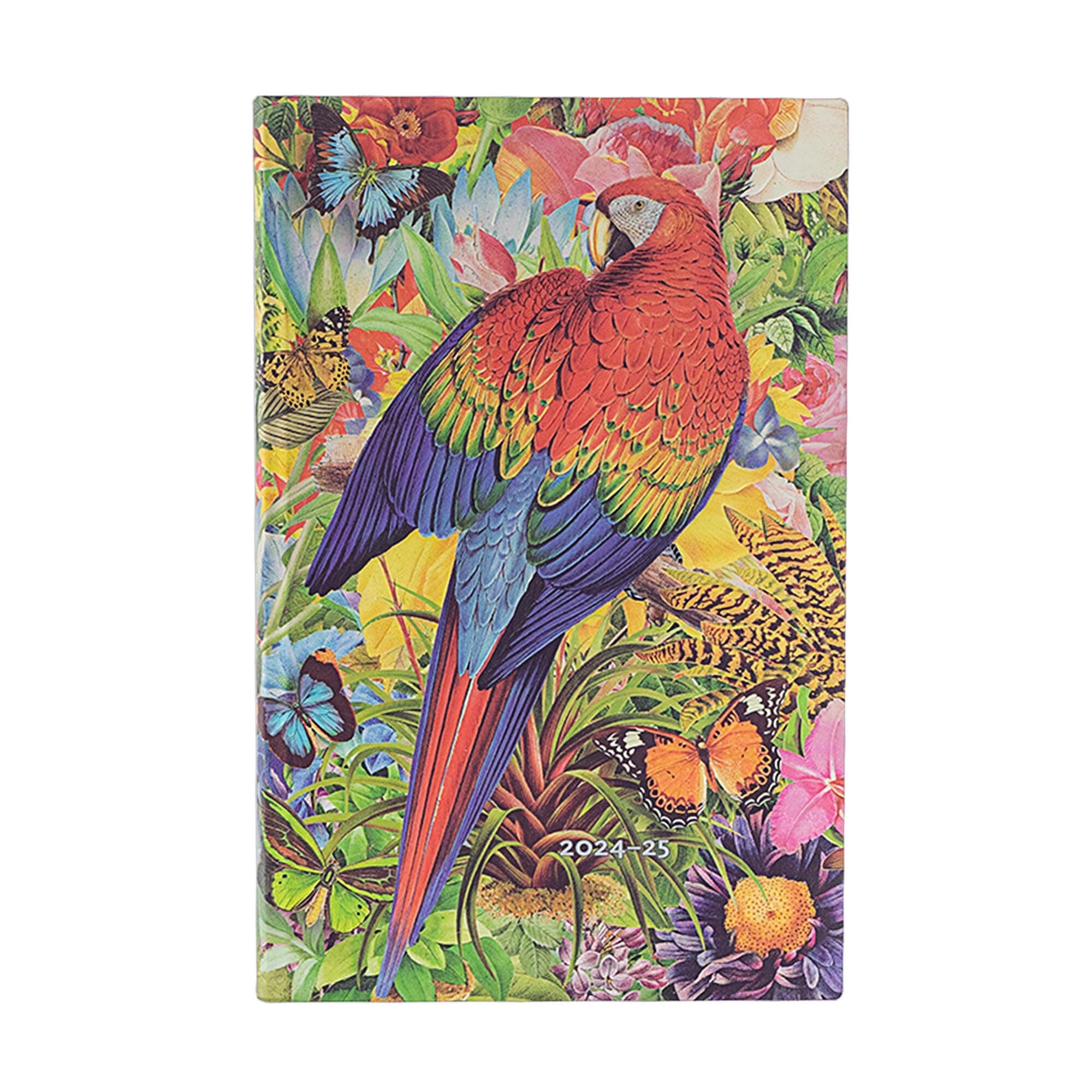 Paperblanks, 2024-2025 Weekly Planner, Tropical Garden, Nature Montages, 18-Month Flexis, Maxi, Vertical, Elastic Band, 224 Pg, 80 GSM: Trop Garden 24-25 18M Wkly Plnr Flexi Maxi Ver EN