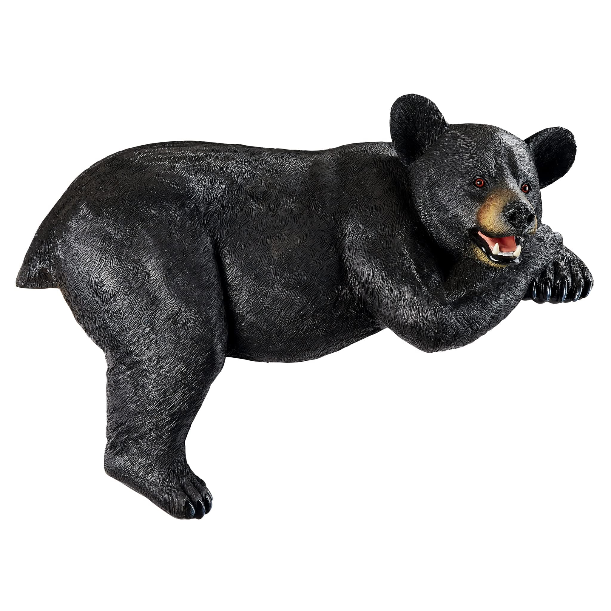 Design Toscano Lemont the Lovable Lounger Black Bear Roof Mount Outdoor Garden Statue, 61 cm, Polyresin,