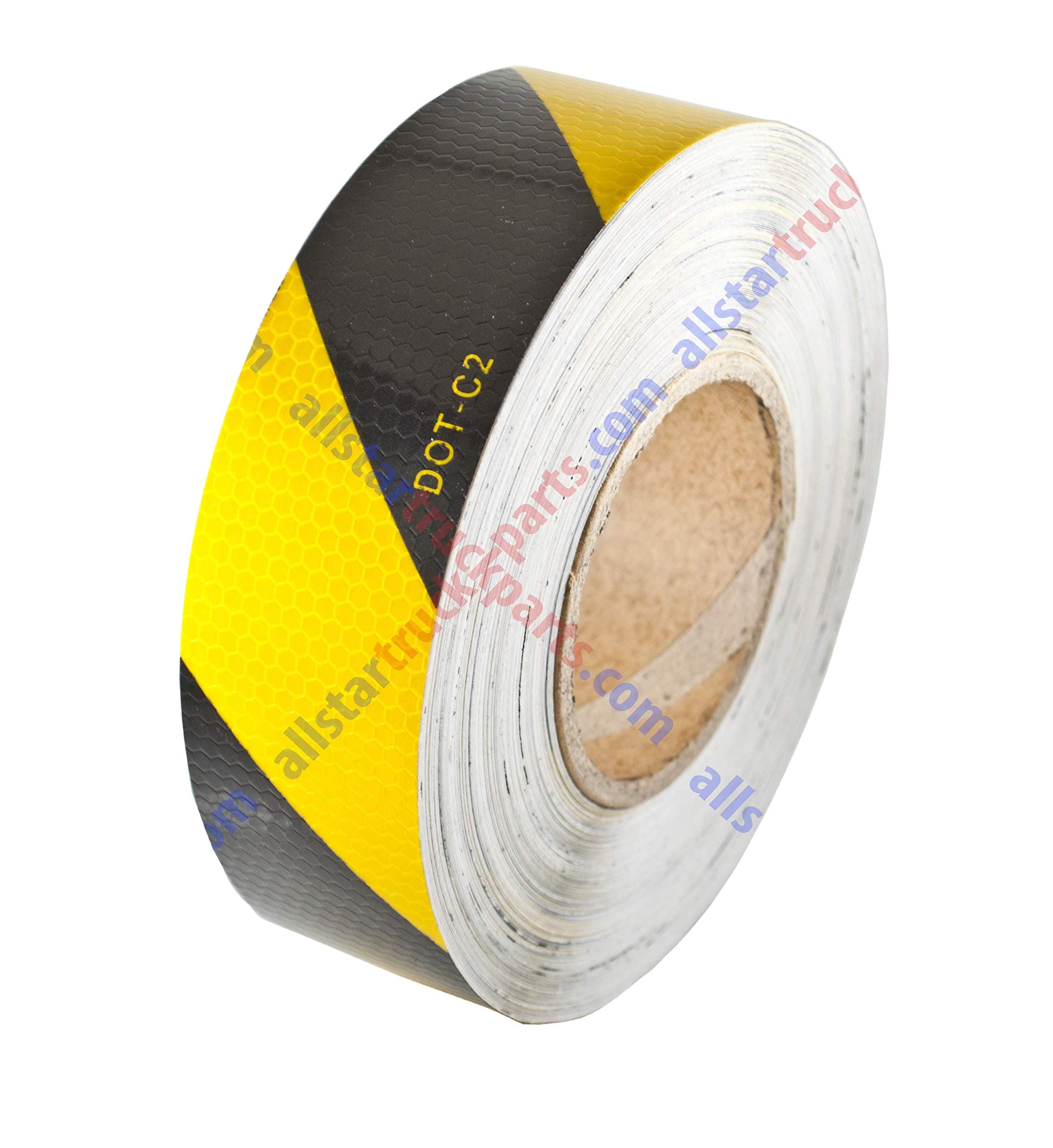 Waterproof Reflective Safety Tape Roll 2"X150' Yellow Black Striped Floor Marking Tape Hazard Caution Warning Tape Auto Truck Self-Adhesive Safety Sticker Strips for Wall Factory Trailer