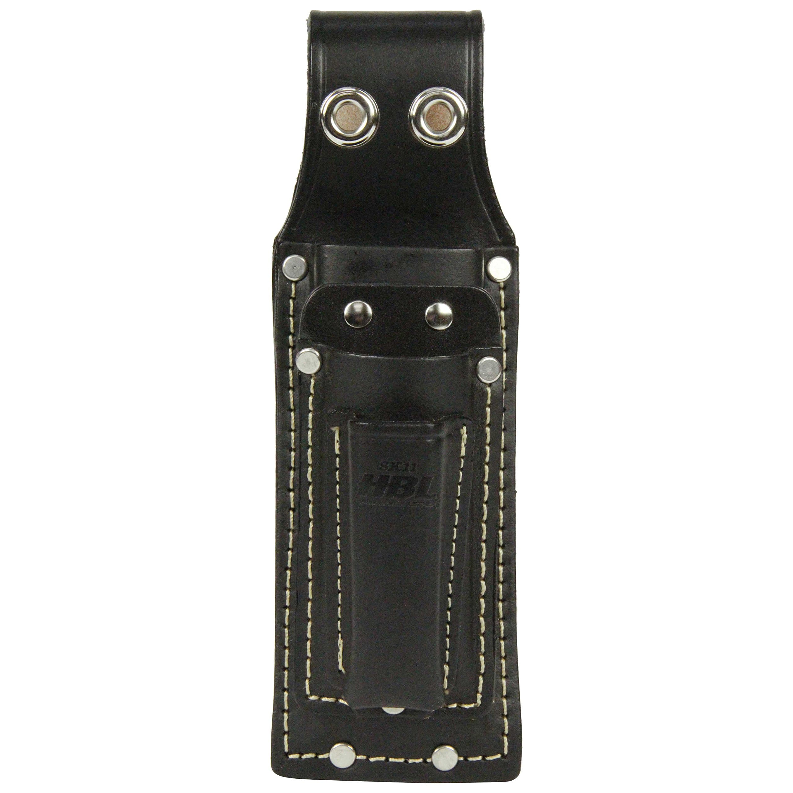 SK11 SHBL-2 Hard Black Leather Chisel Holder + 2-Tier Cutter Black