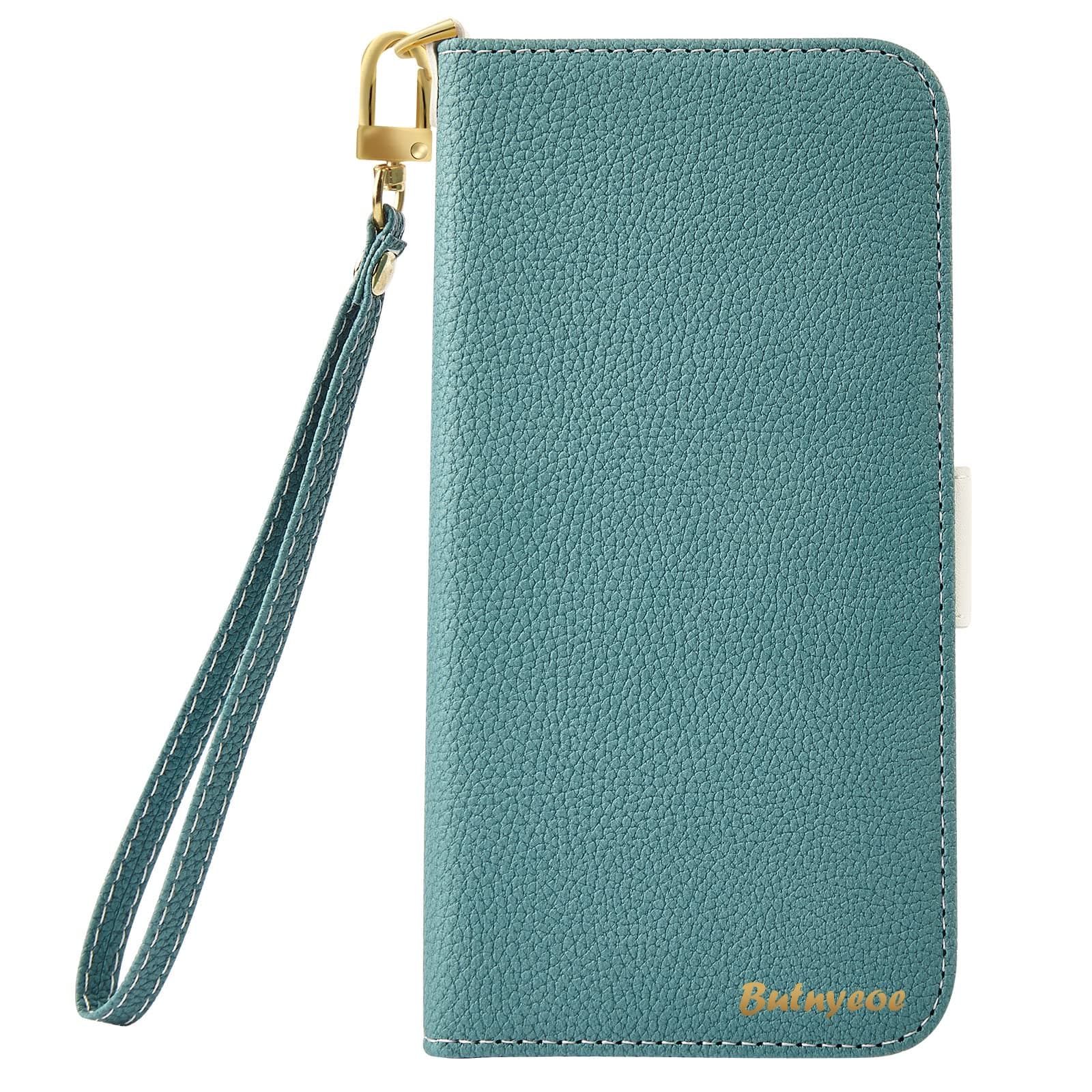 Butnyeoe Flip Wallet Case Compatible with Samsung Galaxy S22 Ultra 5G,PU Leather/Shockproof TPU Phone Case with Card Holder Stand Magnetic Closure Protective Folio Cover,Green