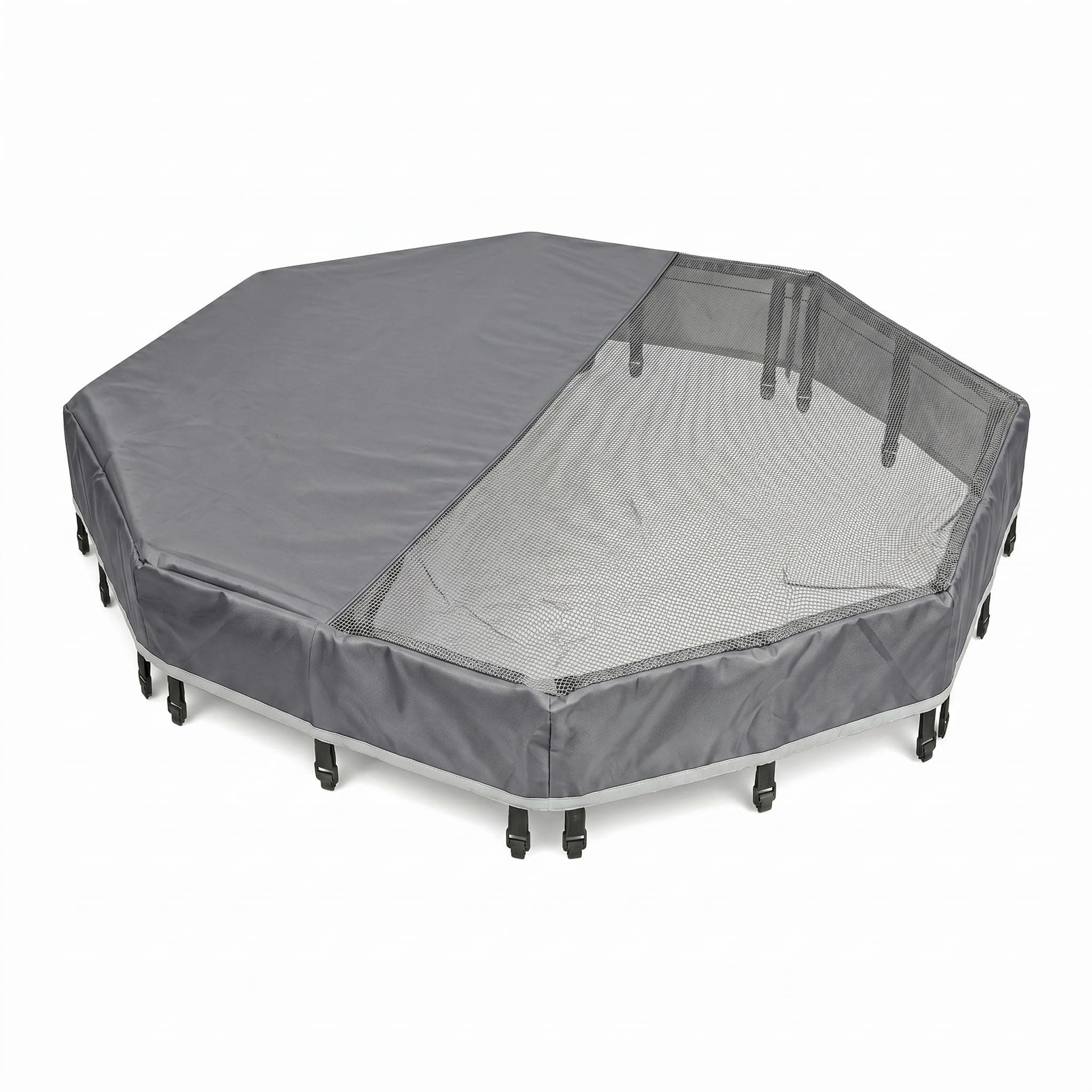 PJYuCien Octagonal Playpen Top Cover for 24" Side Metal Pet Pen, Grey