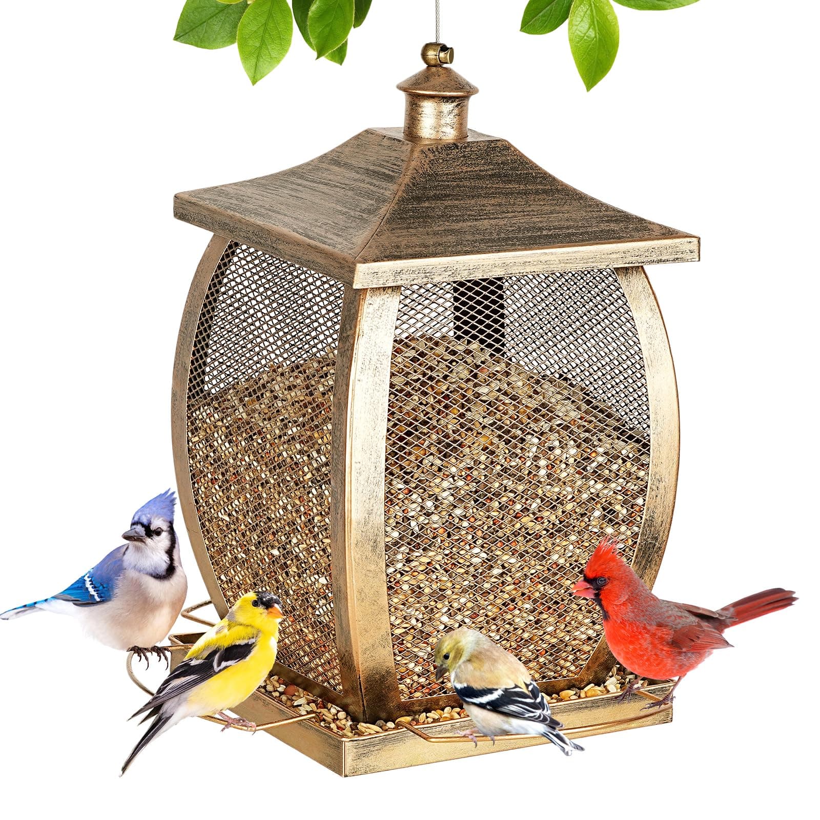 Bird Feeder, 9 Lbs Extra Large Capacity Bird Feeders for Outdoors Hanging
