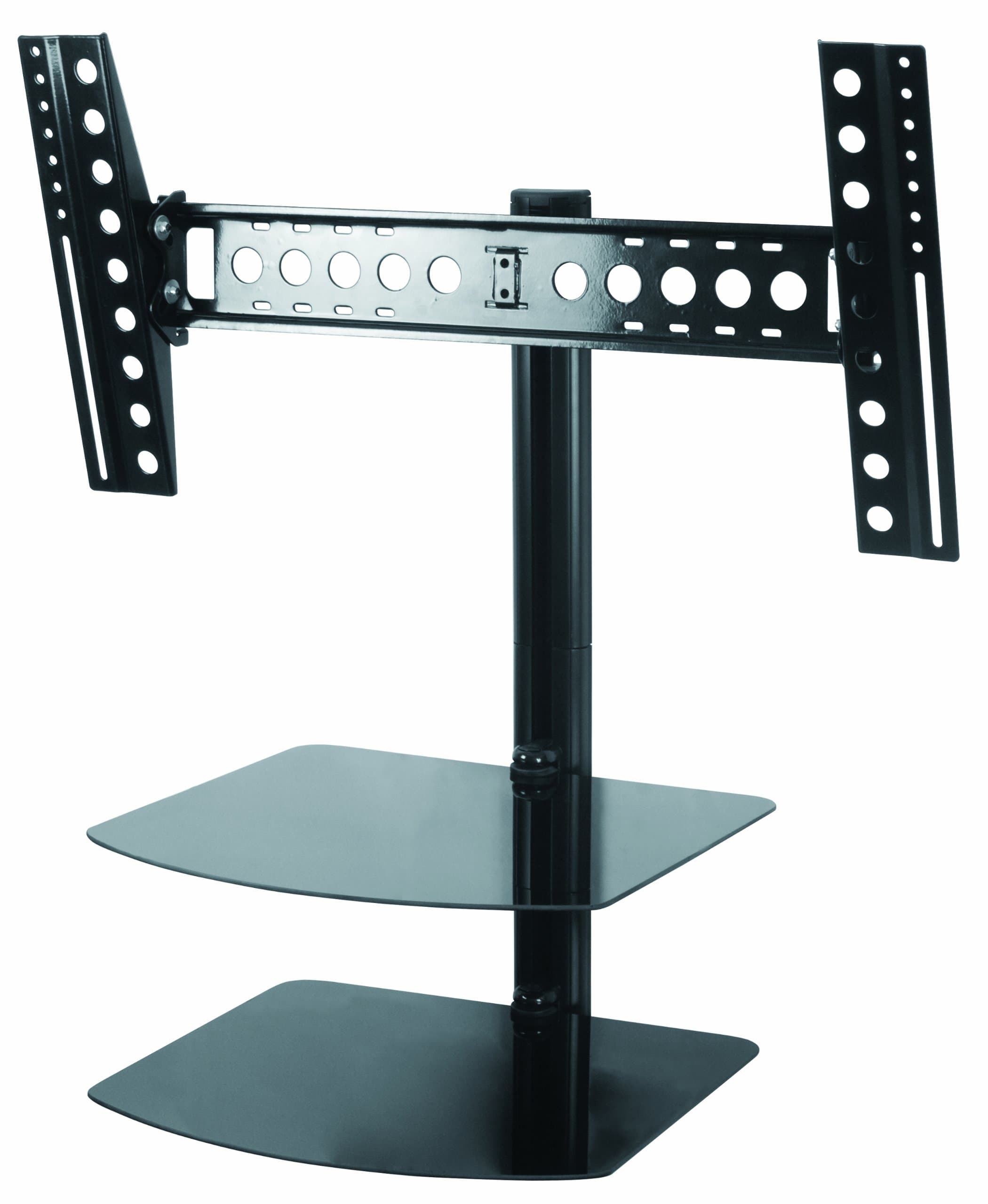 AVF ESL822B-T Tilt and Turn TV Mount with 2 AV Shelves and Cable Management System for TVs Upto 46-Inch, Black