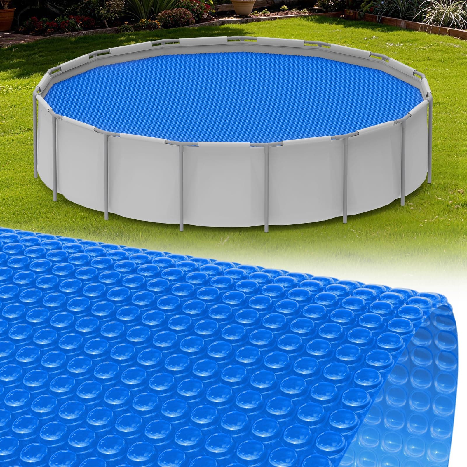MOSENPOL Solar Pool Cover 6 FT Round, Pool Solar Covers Blanket for Inground Above Ground Pool, Thermal Floating Pool Bubble Covers for Swimming Pools
