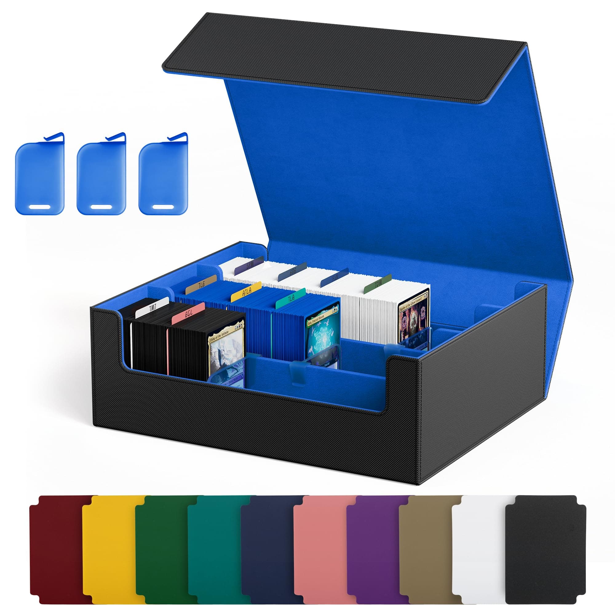 UAONO Trading Card Storage Box for 1800+ Sleeved Cards, Bulk Card Storage