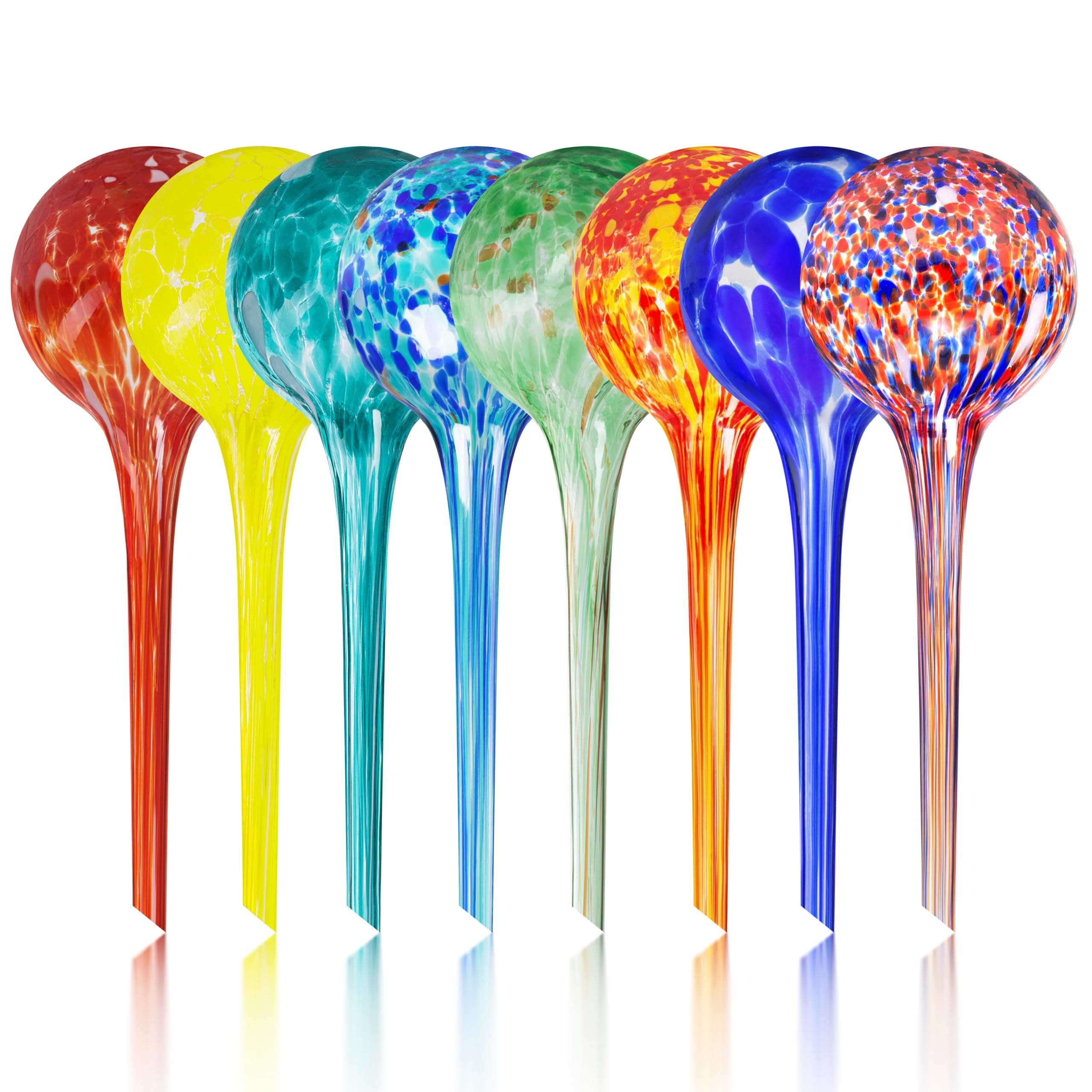 Plant Watering Globes Set of 8, Large - Glass Self Watering Globes