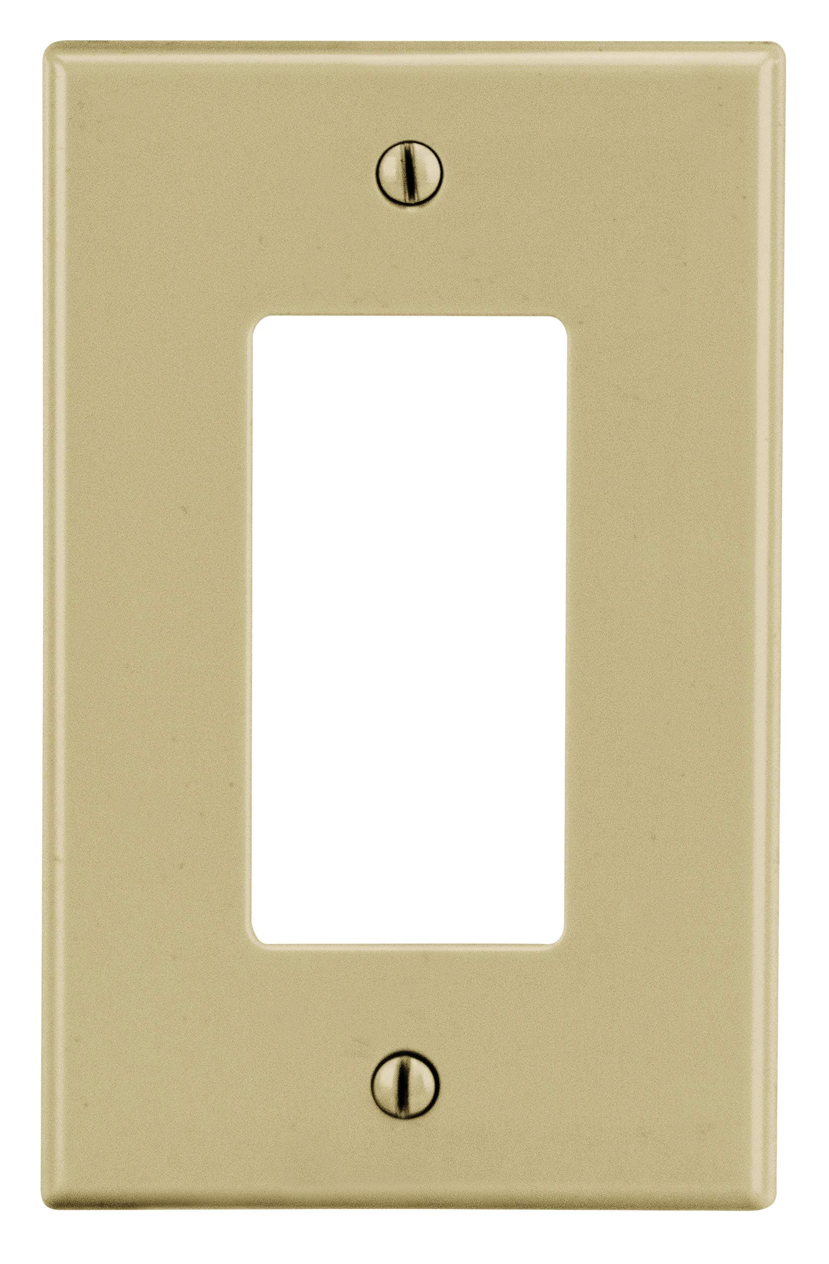 Bryant Electric P26I 1-Gang 1 Decorator/GFCI Thermoplastic Wallplate, Standard Size, Ivory
