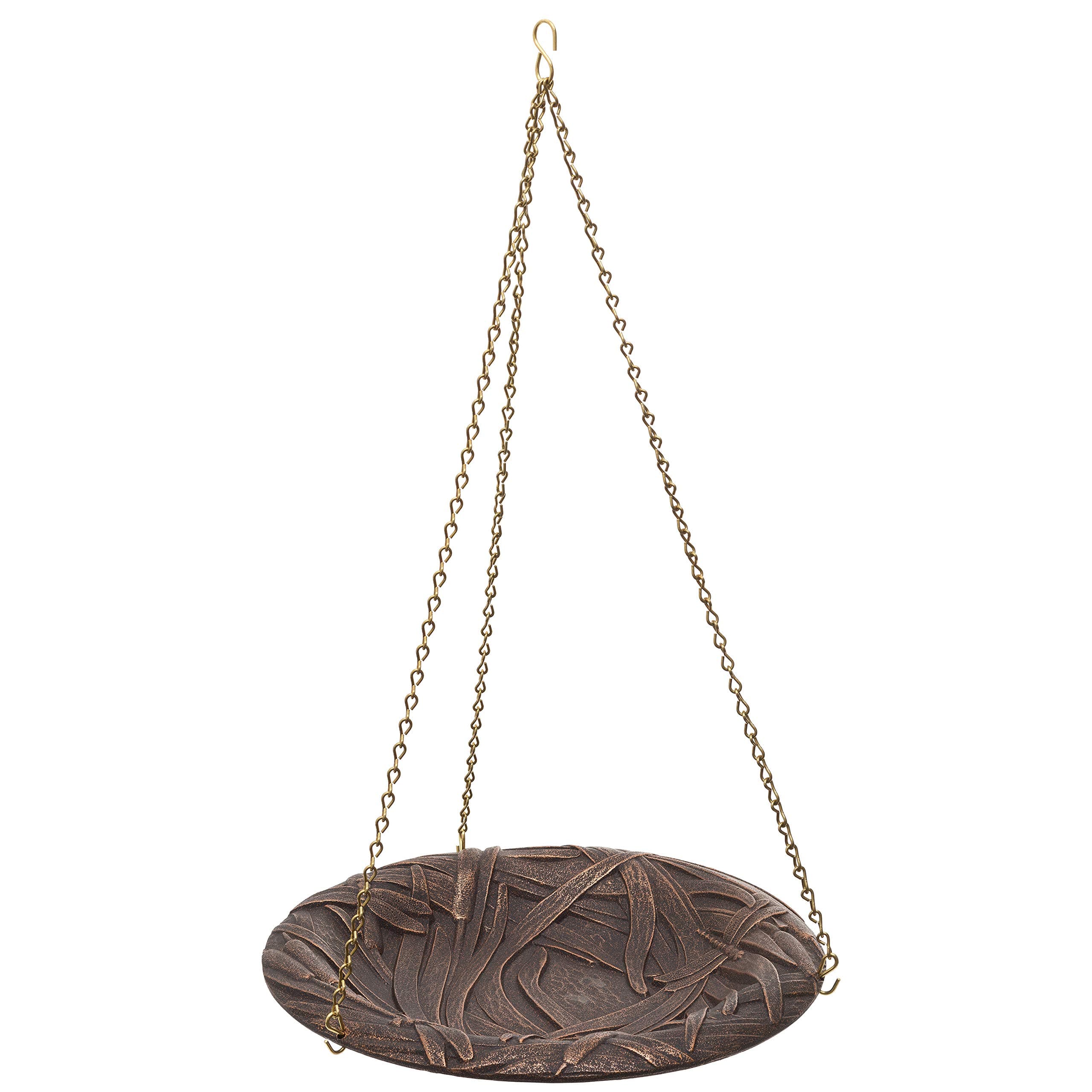 Whitehall Products Dragonfly Hanging Birdbath, Oil Rub Bronze
