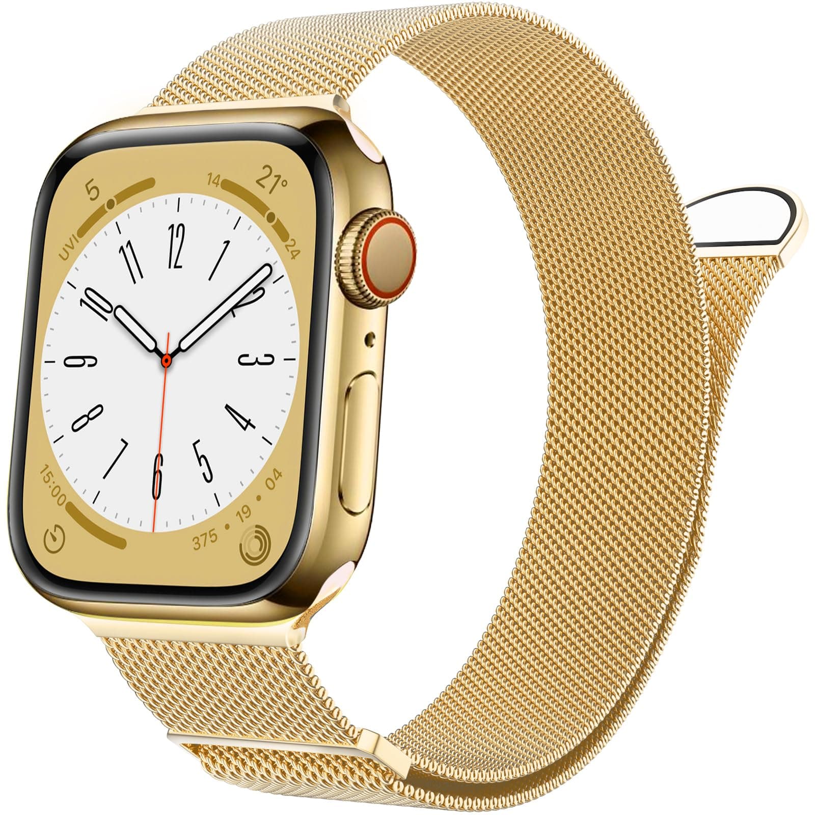MARGE PLUS Mesh Milanese Loop Compatible with Apple Watch Bands Women Men