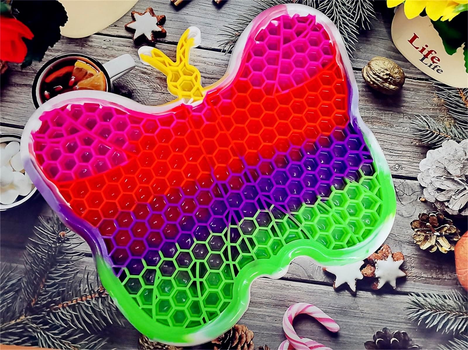 PSDFH Butterfly Shape Gel Seat Small Cushion for Kid,Thick Seat Cushion for Classroom Chair, Monther Teacher Appreciation Gifts, Car Cushion, Home Study Chair