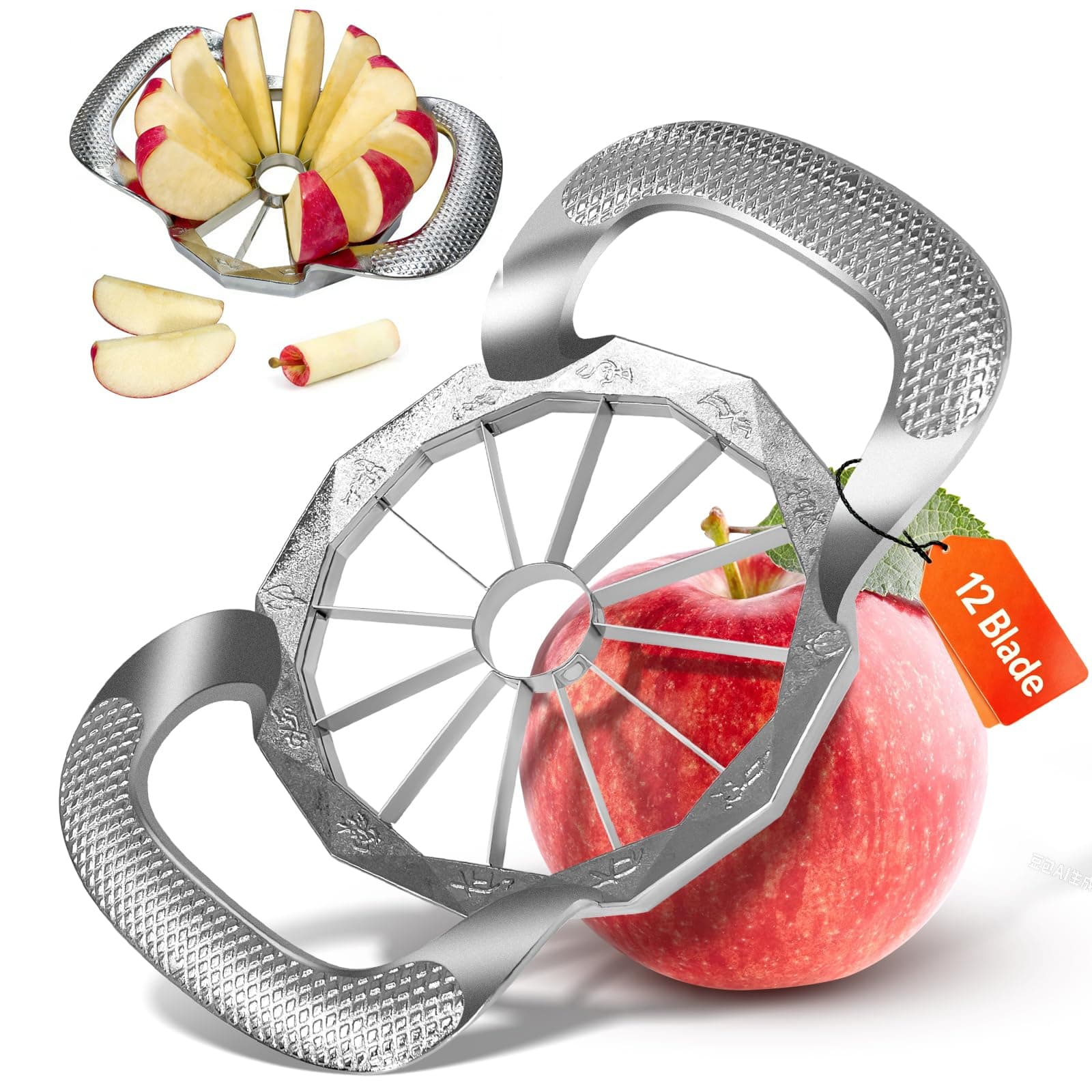 Apple Slicer and Corer, Stainless Steel 12-Blade Apple Cutter