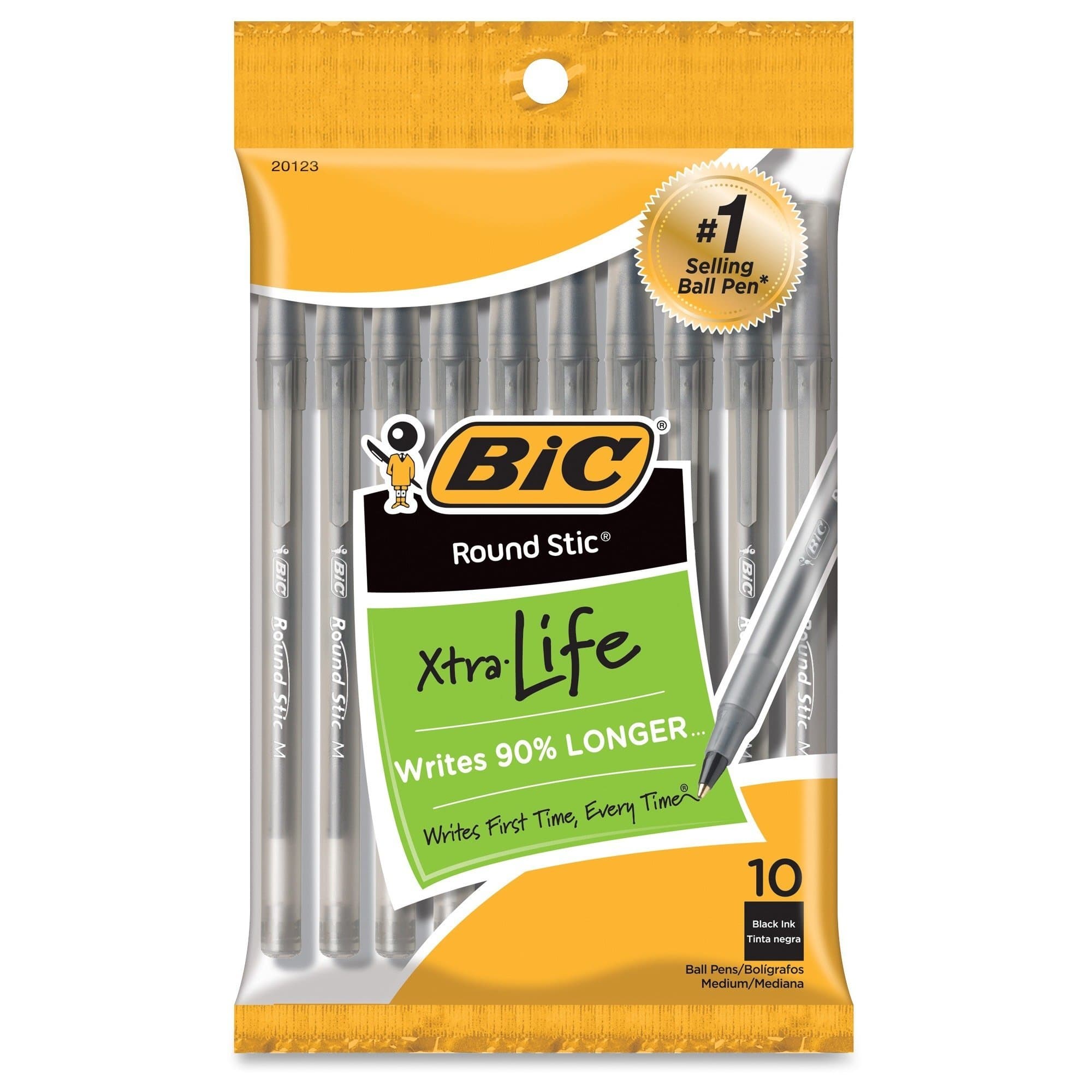 BIC Round Stic Ballpoint Pen - -GSMP101BK