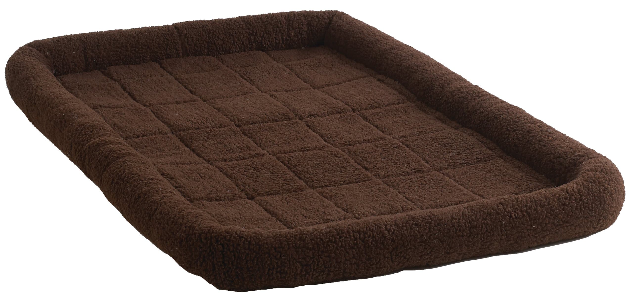Pet Lodge® Fleece Pet Bed | Crate Pad | Chocolate Dog Bed | Machine Washable | Easily Storable | Giant