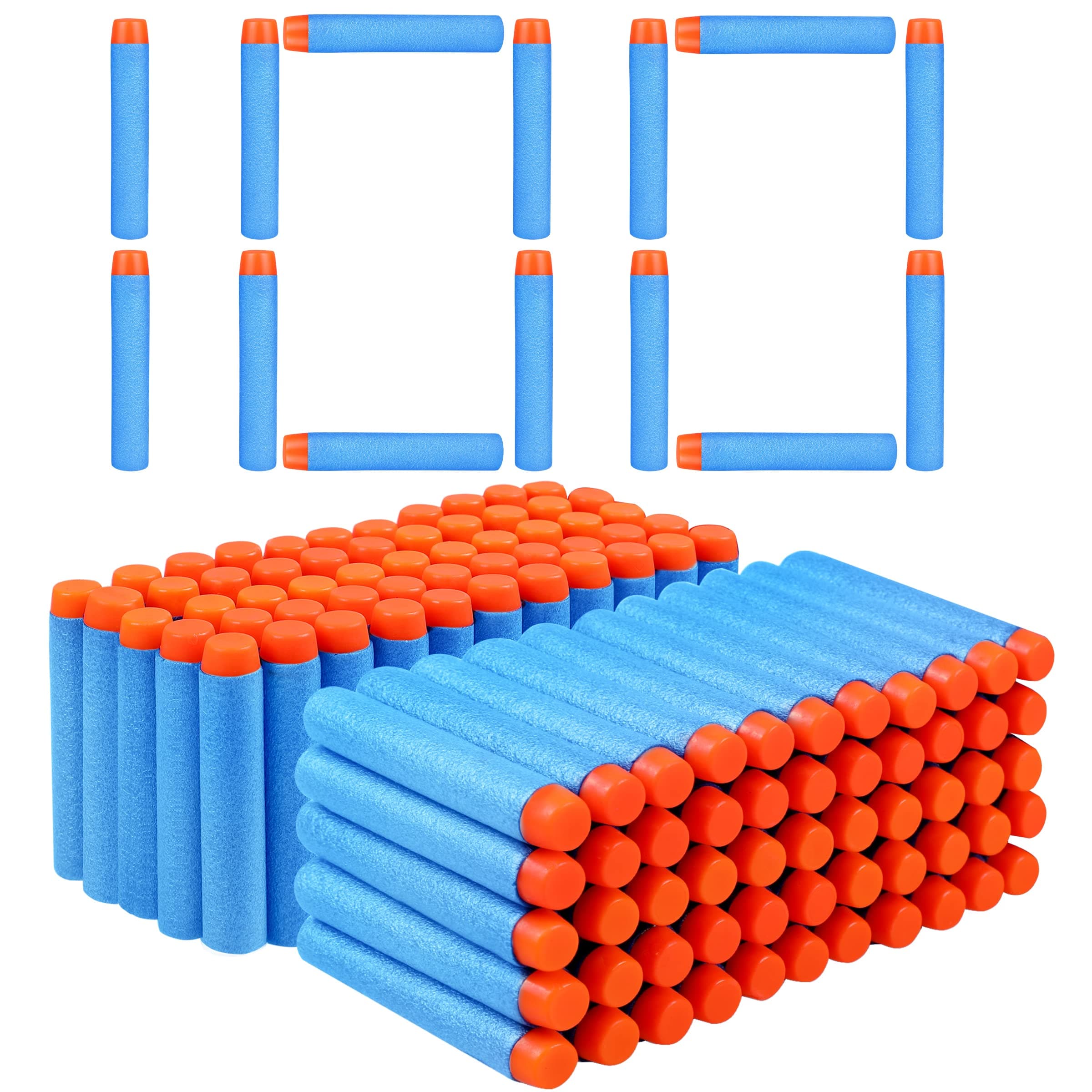 VCOSTORE Foam Bullets,Nerf Bullets 100 Refill Bullets for Nerf N-Strike Elite Darts Refill,EVA Non-Toxic Material Firm and Safe, Light Blue 100 Pcs