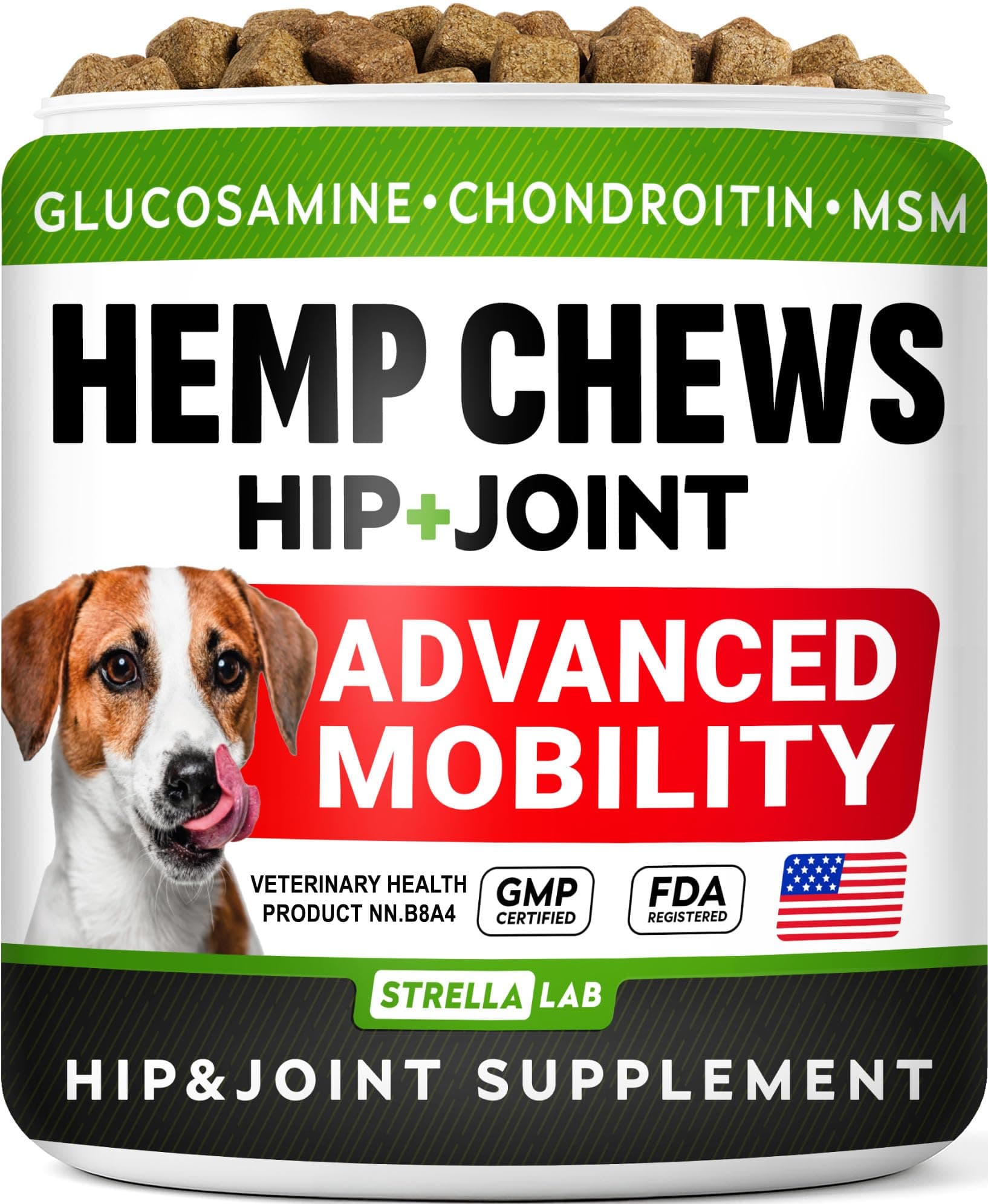 Advanced Joint Hemp Chews for Dogs Mobility - Hip & Joint Pain Relief Chews