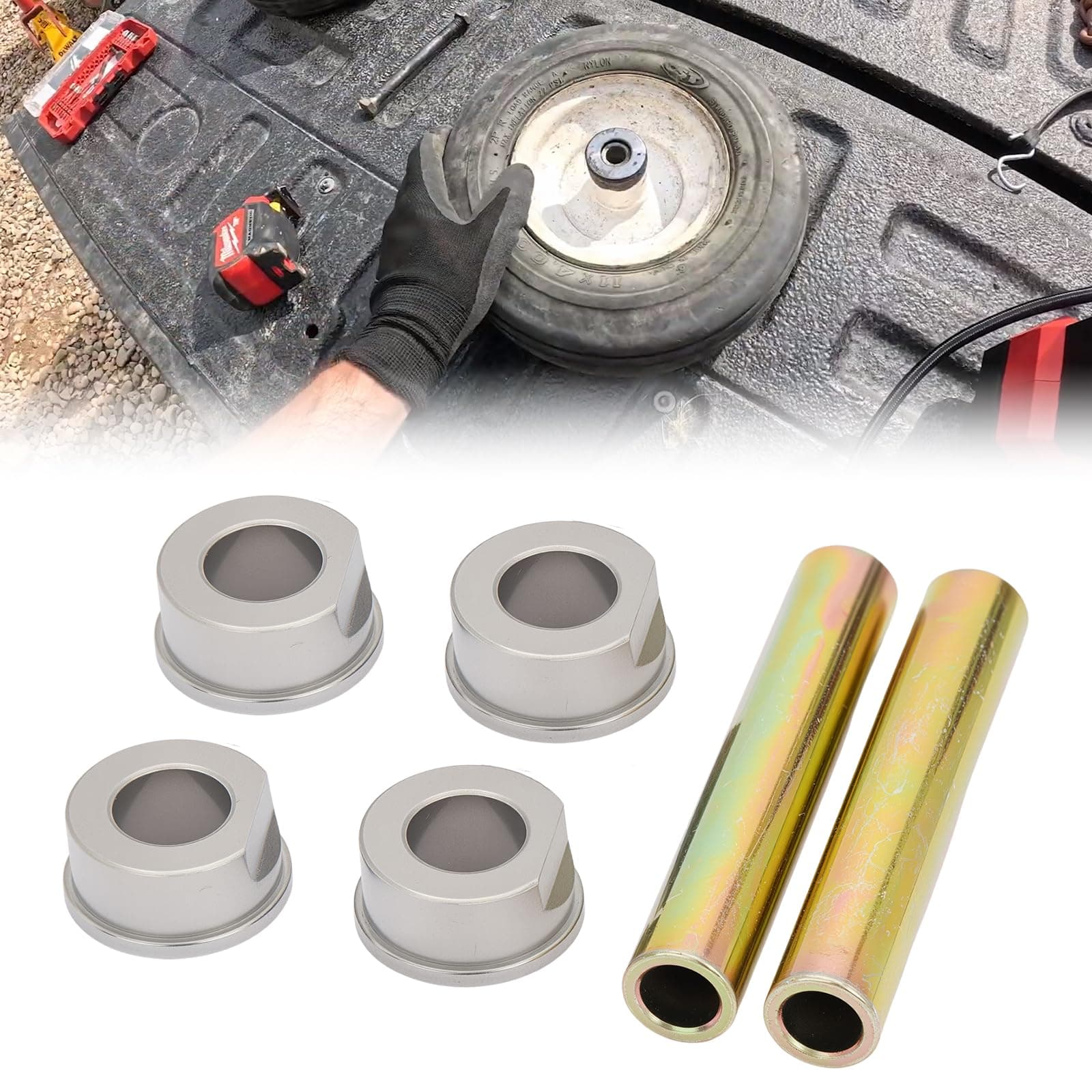 104-3667 114-1640 Front Wheel Bushing Bearing & Axle Kit | Compatible with Toro TimeCutter & Exmark Quest Zero Turn Mower Front Wheel Repair