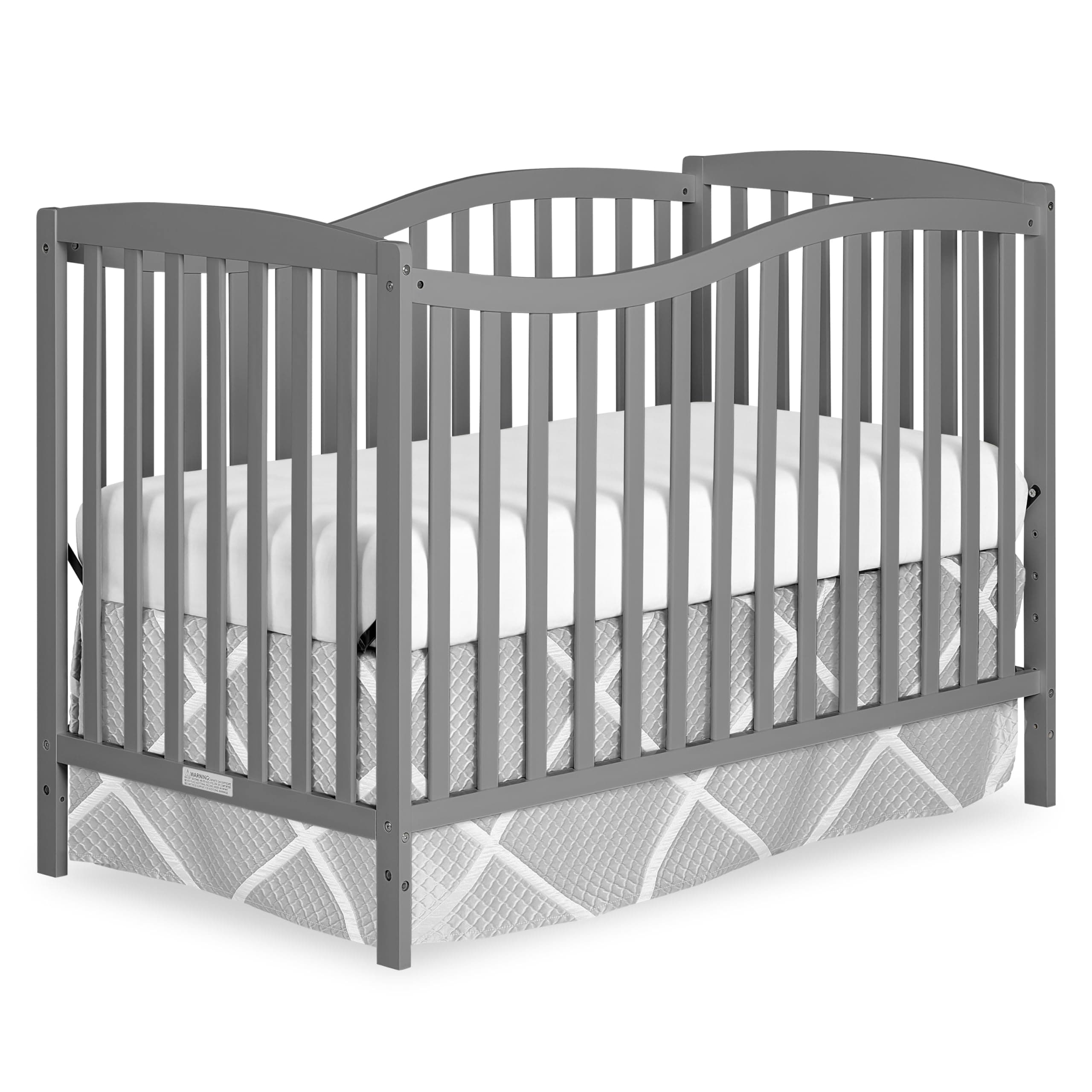 Dream On Me Chelsea 5-In-1 Convertible Crib In Strom Grey, 4 Mattress Height Positions, Non Toxic Finish, JPMA Certified, Made Of Sustainable And Sturdy Pinewood