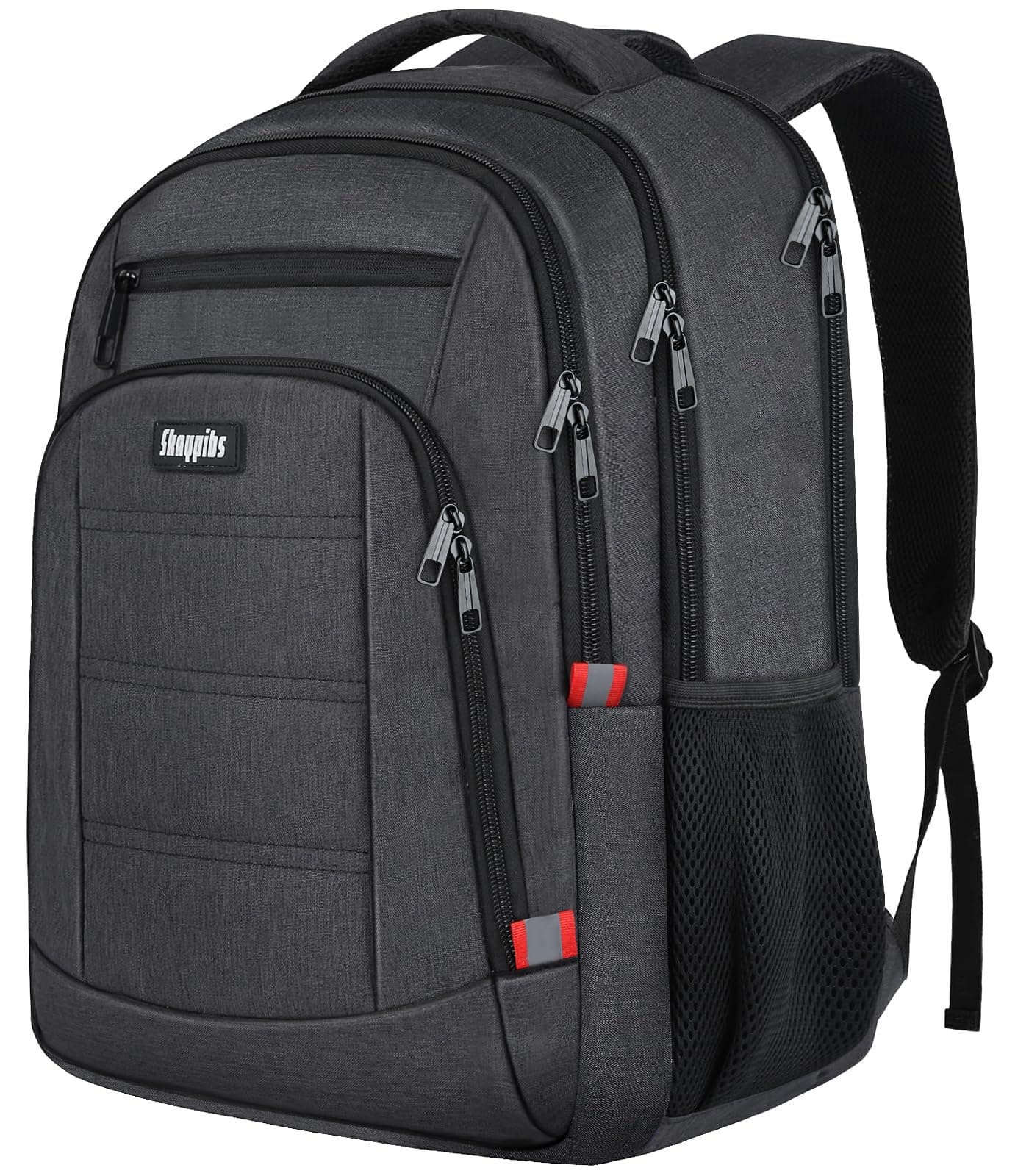 Skaypibs Backpack for Men Women, Travel Laptop Backpack 15.6 Inch, College School Bookbag with USB Charging Port, A5-black2, 17.3, Black