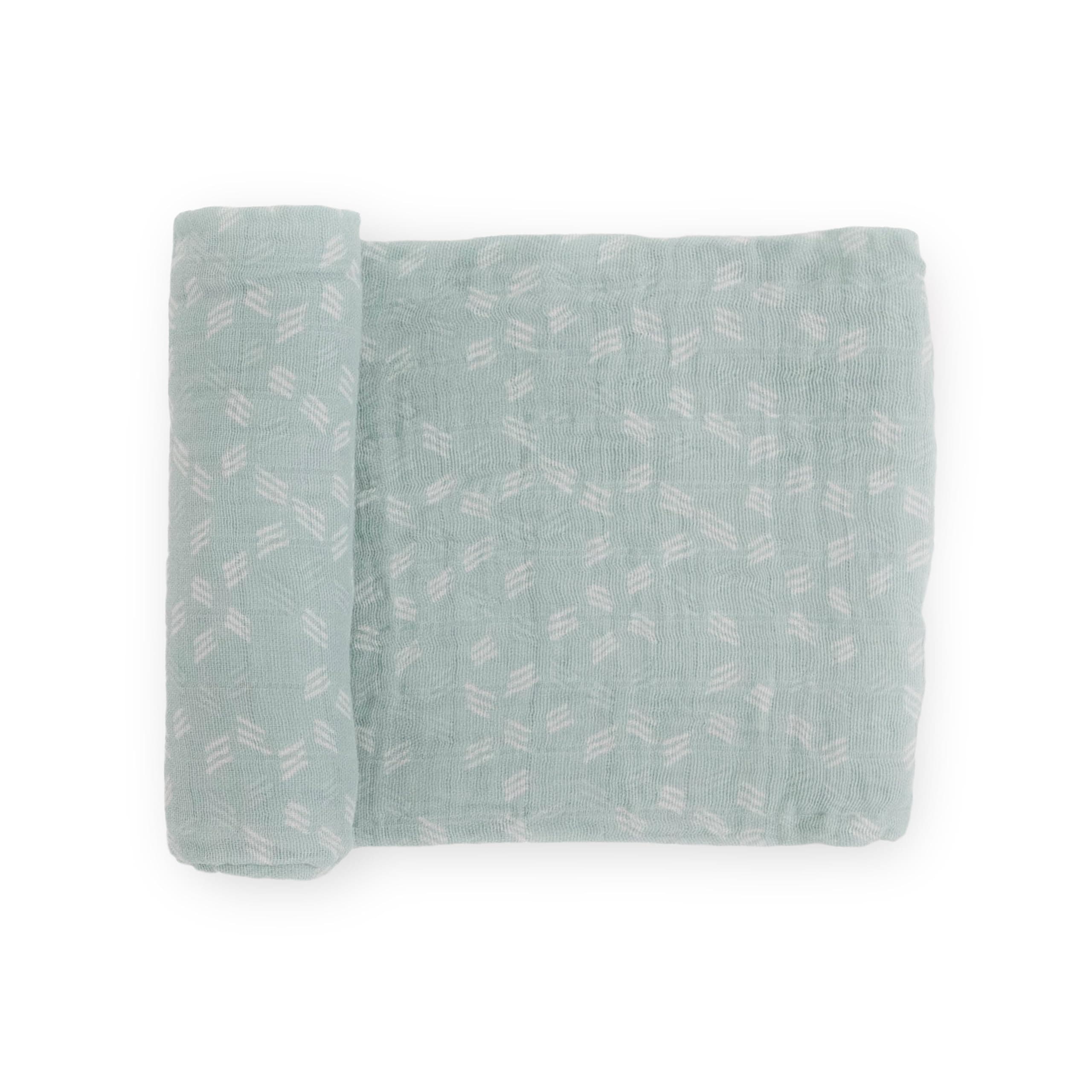 Little Unicorn Premium Cotton Swaddle Baby Blanket | Breathable Fabric | for swaddling, Play, Nursing & More (Misty Field)