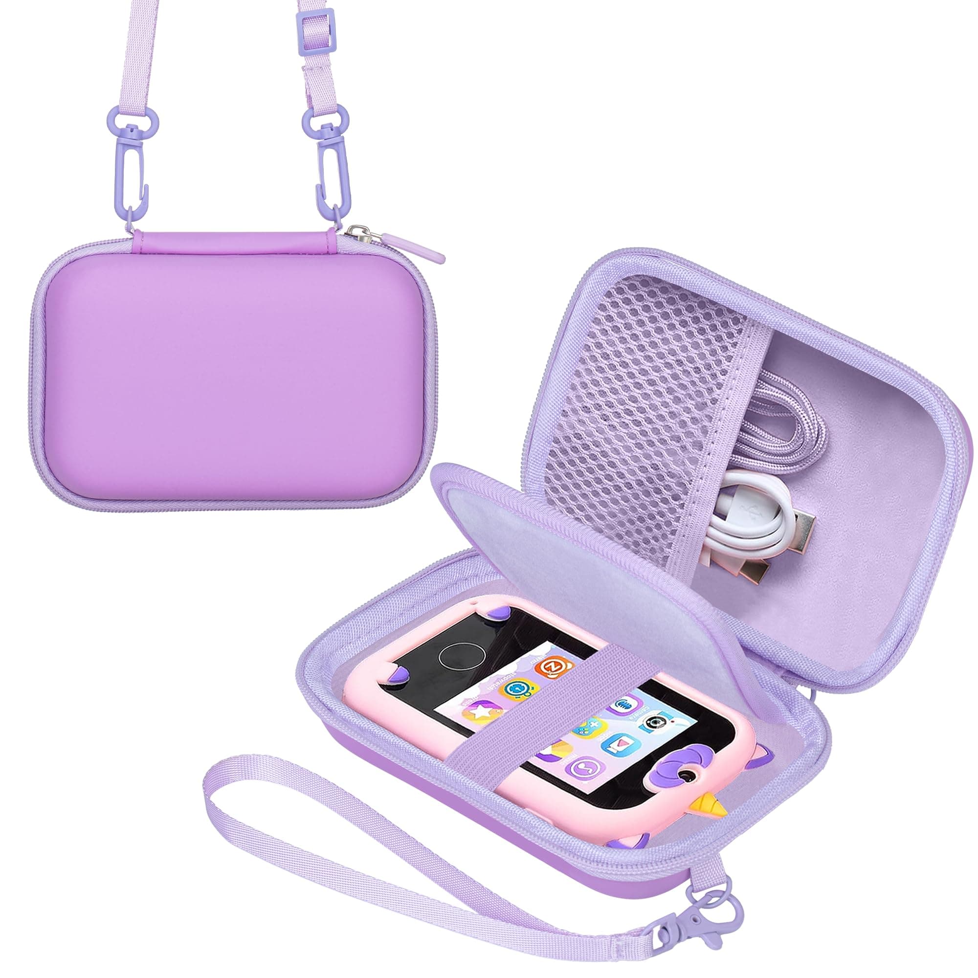 Leayjeen Kids Smartphone Case Compatible with Celluloid/Luyiilo/Yosfeng 2.8-inch Touch Screen Childs Smartphone for 3-10 Years Old Girl Toy Cell Phone-Purple(Case Only)