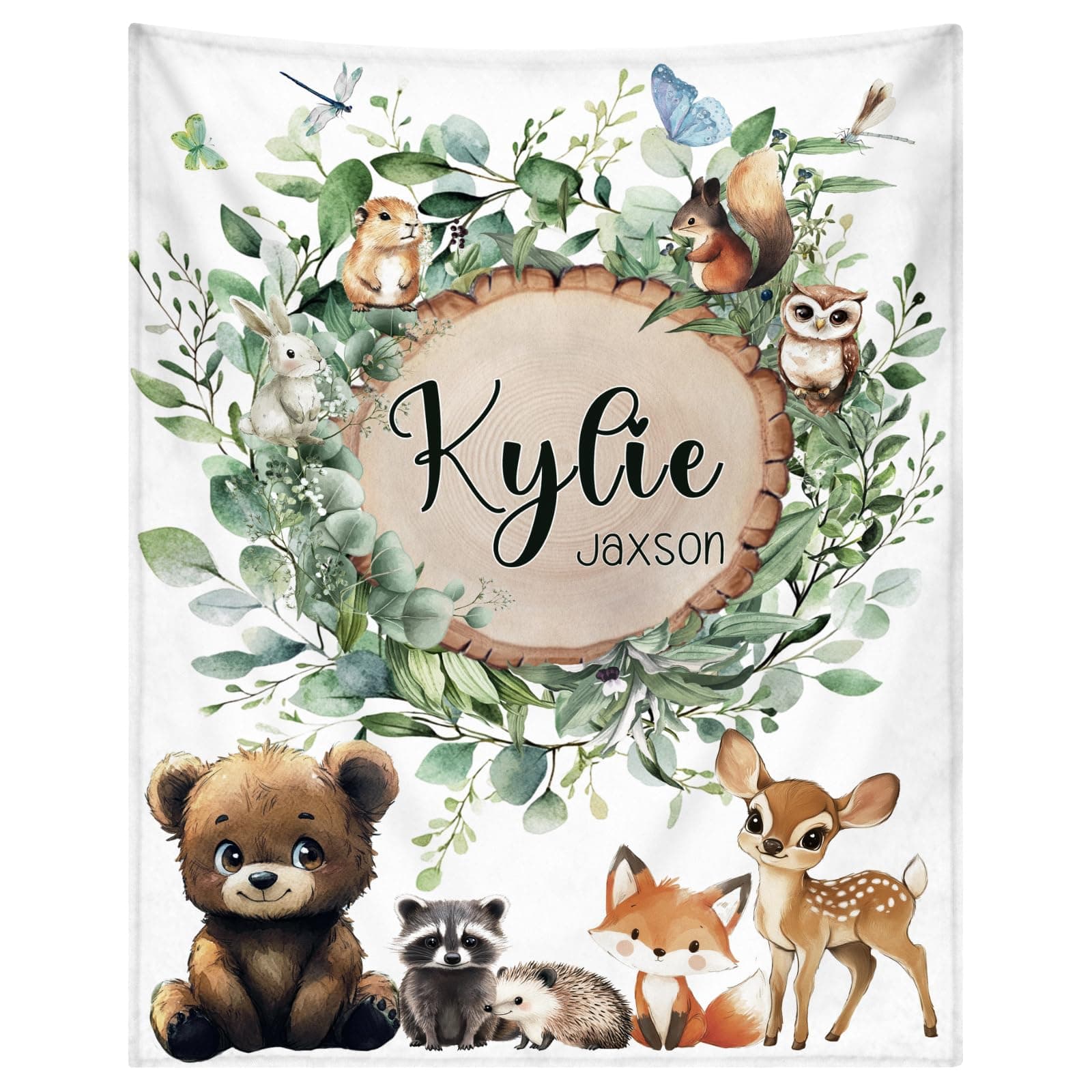 WNNNS Custom Blanket for Boys Girls Personalized Baby Blanket with Name Customized Baby Gifts for Birthday Baby Shower Christmas Soft Flannel Bed Throw Blanket for Newborn Kids Personalized Blankets