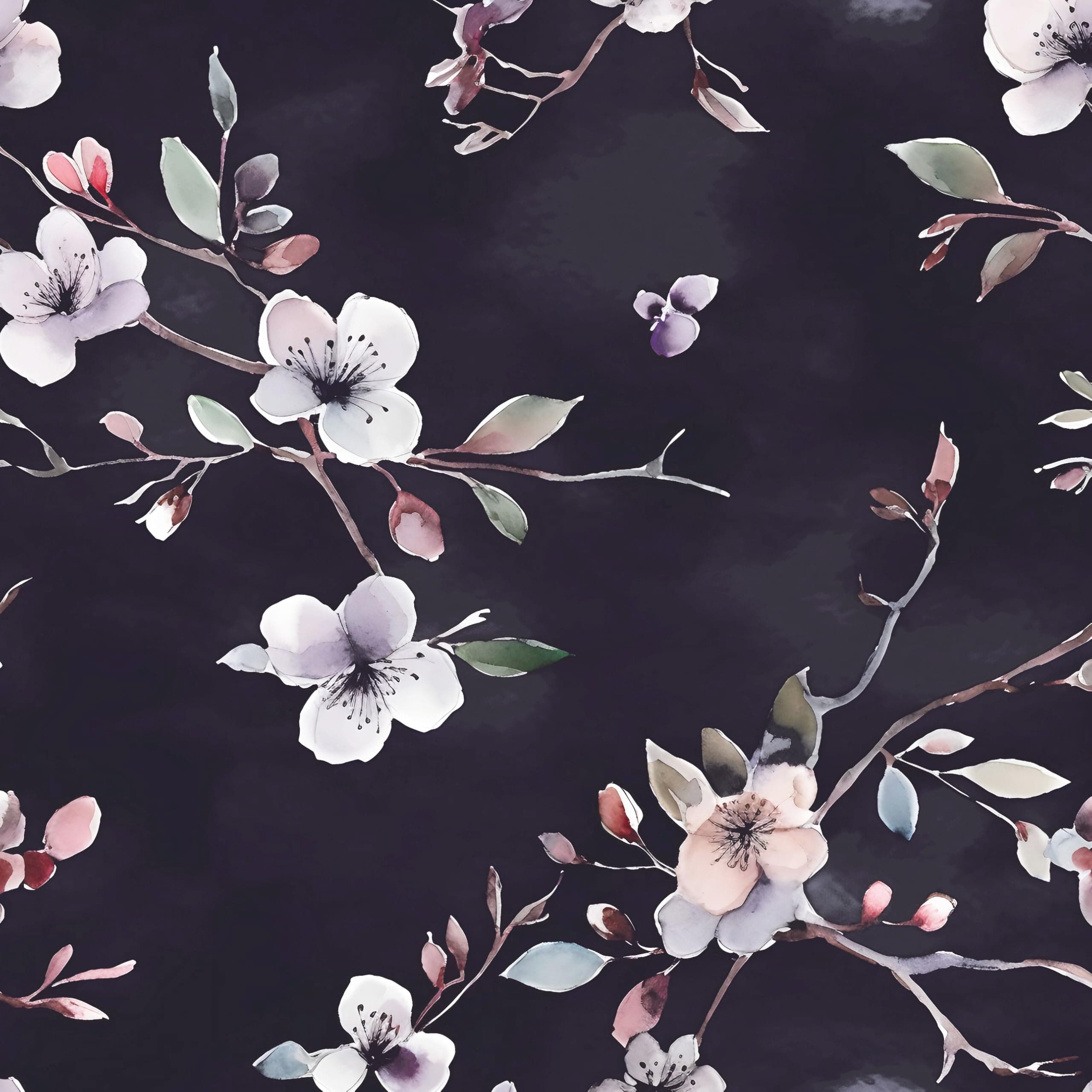 Dark Floral Wallpaper Peel and Stick Black Contact Paper 17.5in x 9.8ft Boho Wallpaper Vinyl Removable Self-adhesive Vintage Flowers Leaf Wallpaper Modern Wall Paper for Bedroom Walls Stair Bookcase