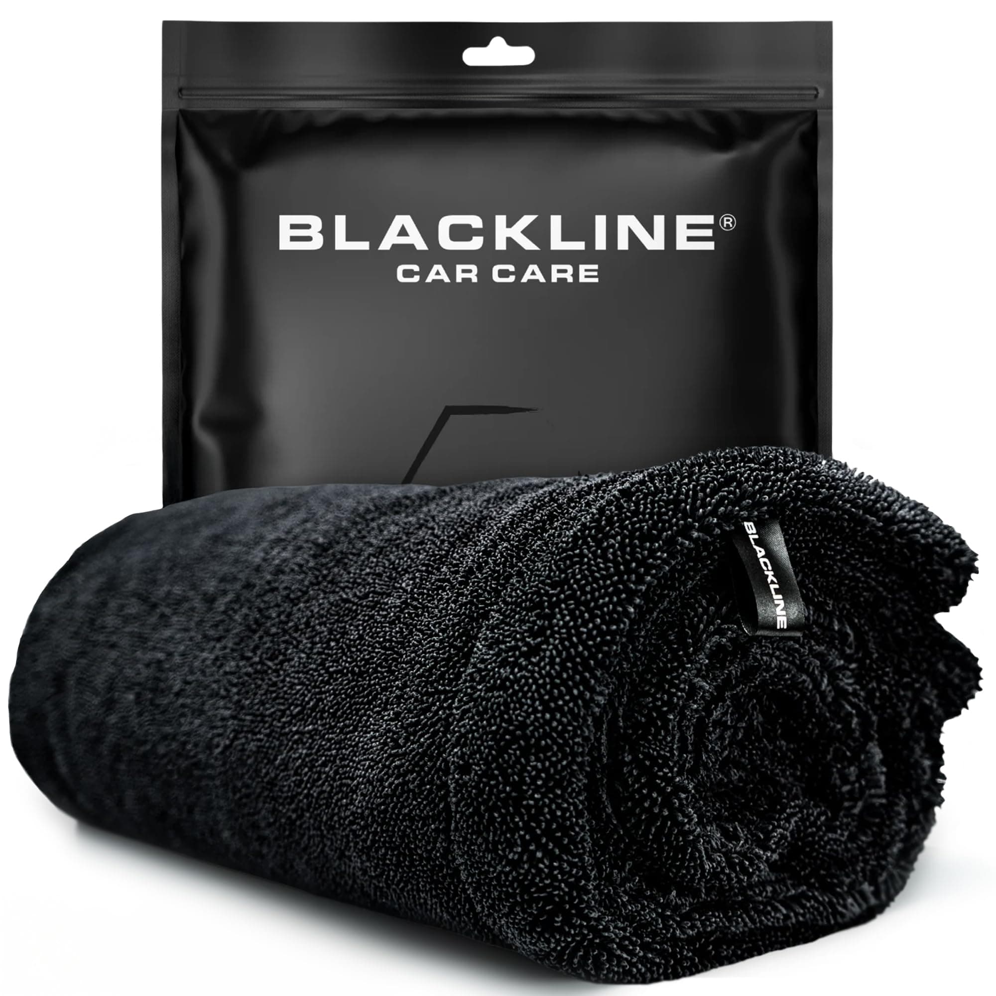 Blackline Car Drying Towel - 2ft x 3ft XL, Popular Pick Among Detailing Pros - 1300 GSM Microfiber - Absorbs Over 8lbs of Water - Leaves No Streaks, Spots or Scratches - Dries an Entire Vehicle