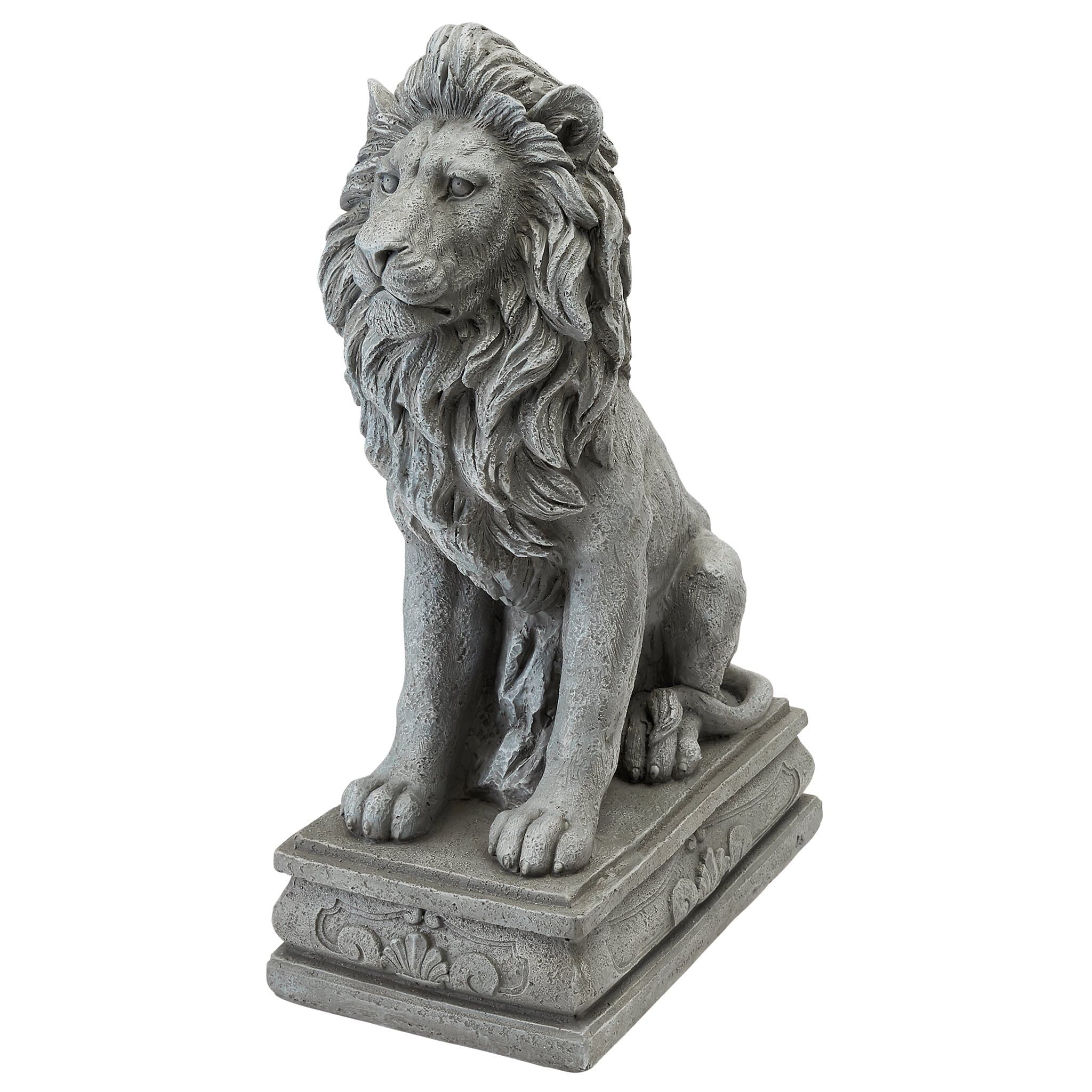 Design Toscano LY88278 Fouquet Royal Palace Sentinel Lion Statue Greystone