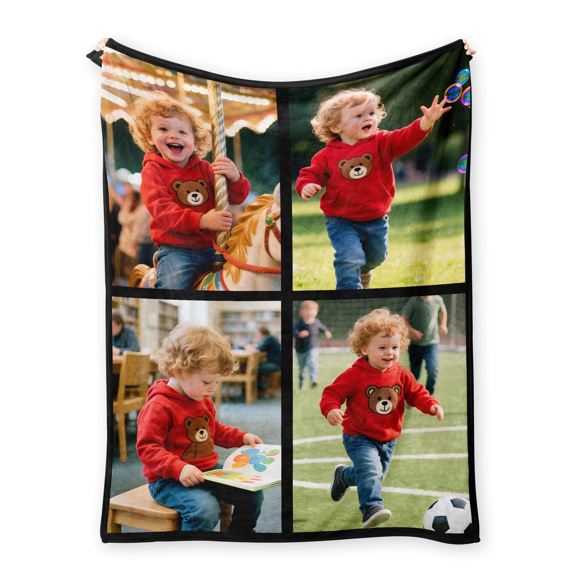 Personalized Kids Blanket - Custom Photo Fleece Throw - Soft Gift for Baby, Toddler, Children - Christmas, Birthday, Easter Present - HD Printed Nursery, Travel, Playmat - 40x50 Inch Machine Washable