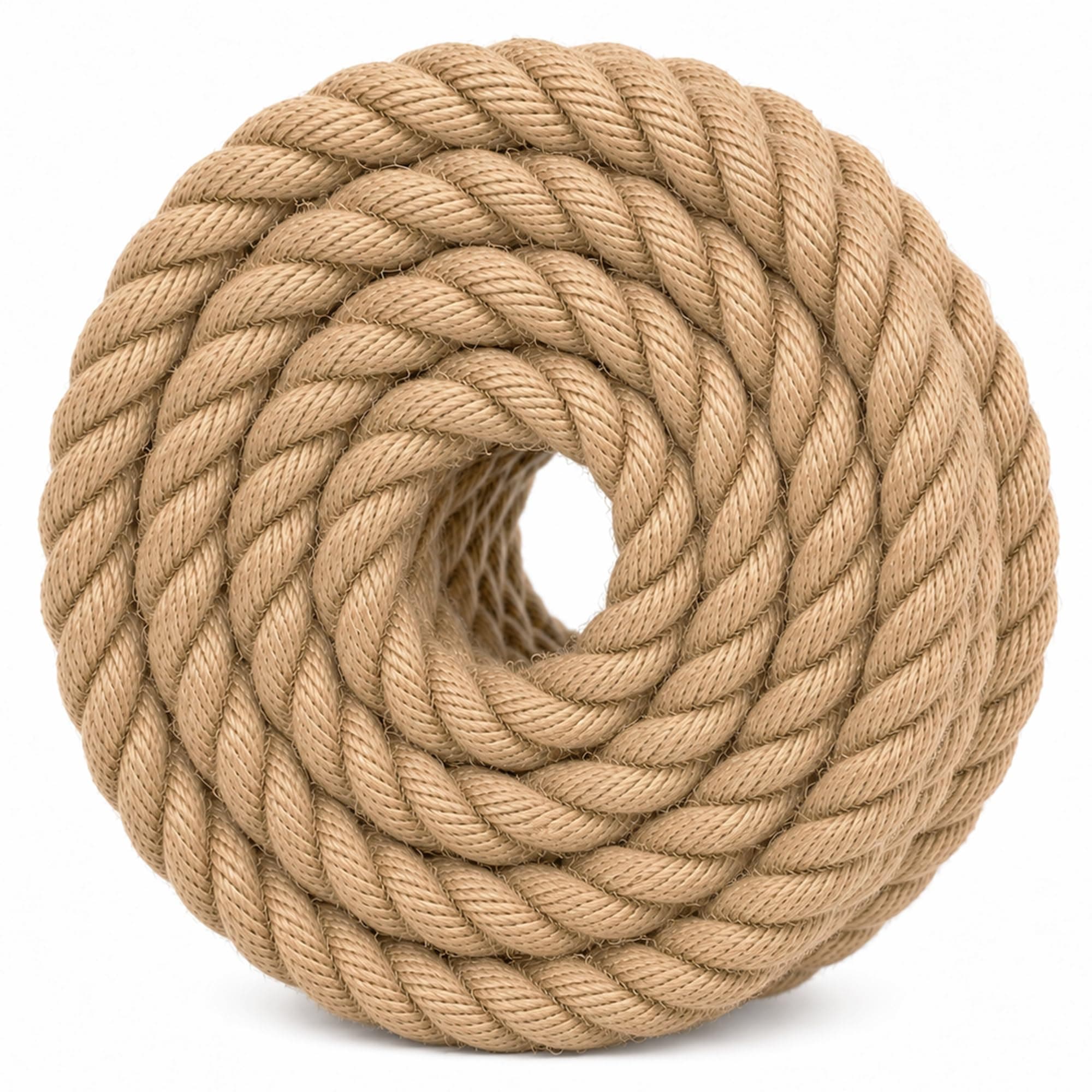 Twisted Manila Rope Jute Rope (1.5 in x 10 ft) Natural Thick Hemp Rope for Docks, Railings, tug of war, Decorating