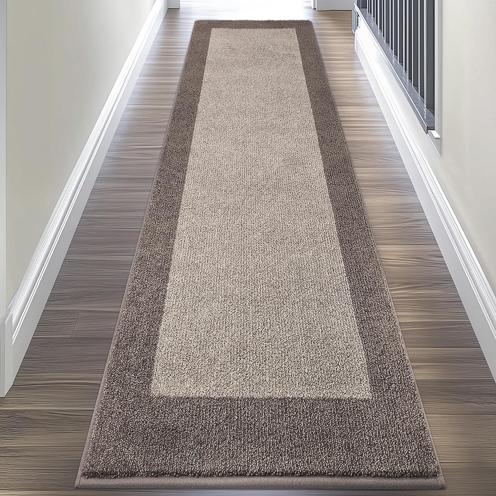 DOMUSTEX Runner Rug 24" x 96" for Kitchen, Floor, Hallway, Roll Packing