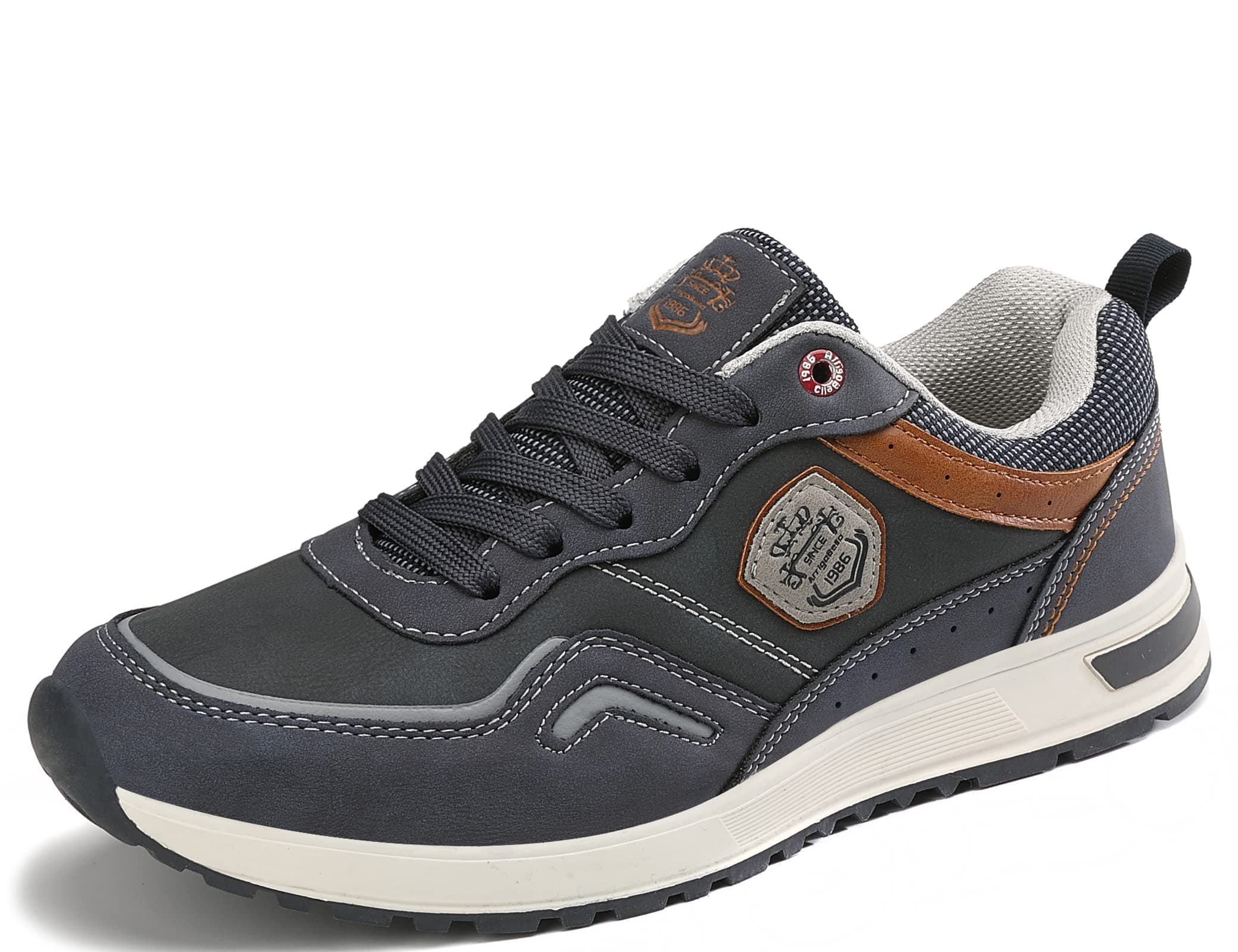 ARRIGO BELLO Mens Casual Shoes Trainers Walking Hiking Business Jogging Classic Outdoor Sneakers Running Size 7-11UK (A2 Blue, Size_8)