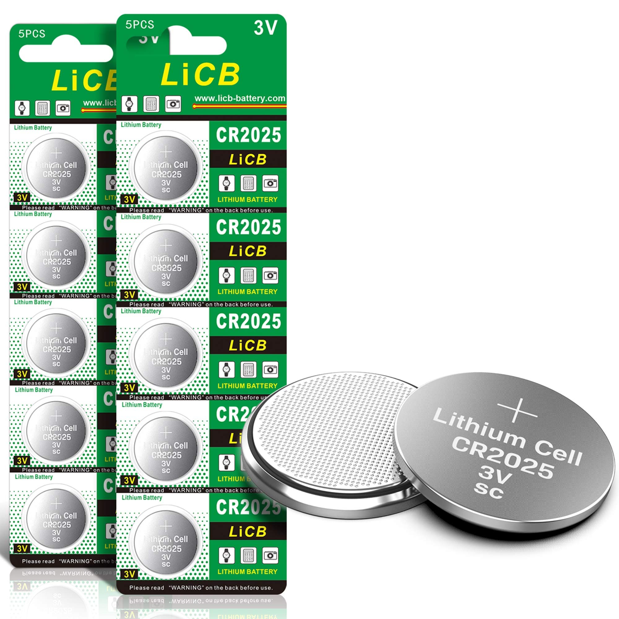 LiCB CR2025 3V Lithium Battery 10PCS