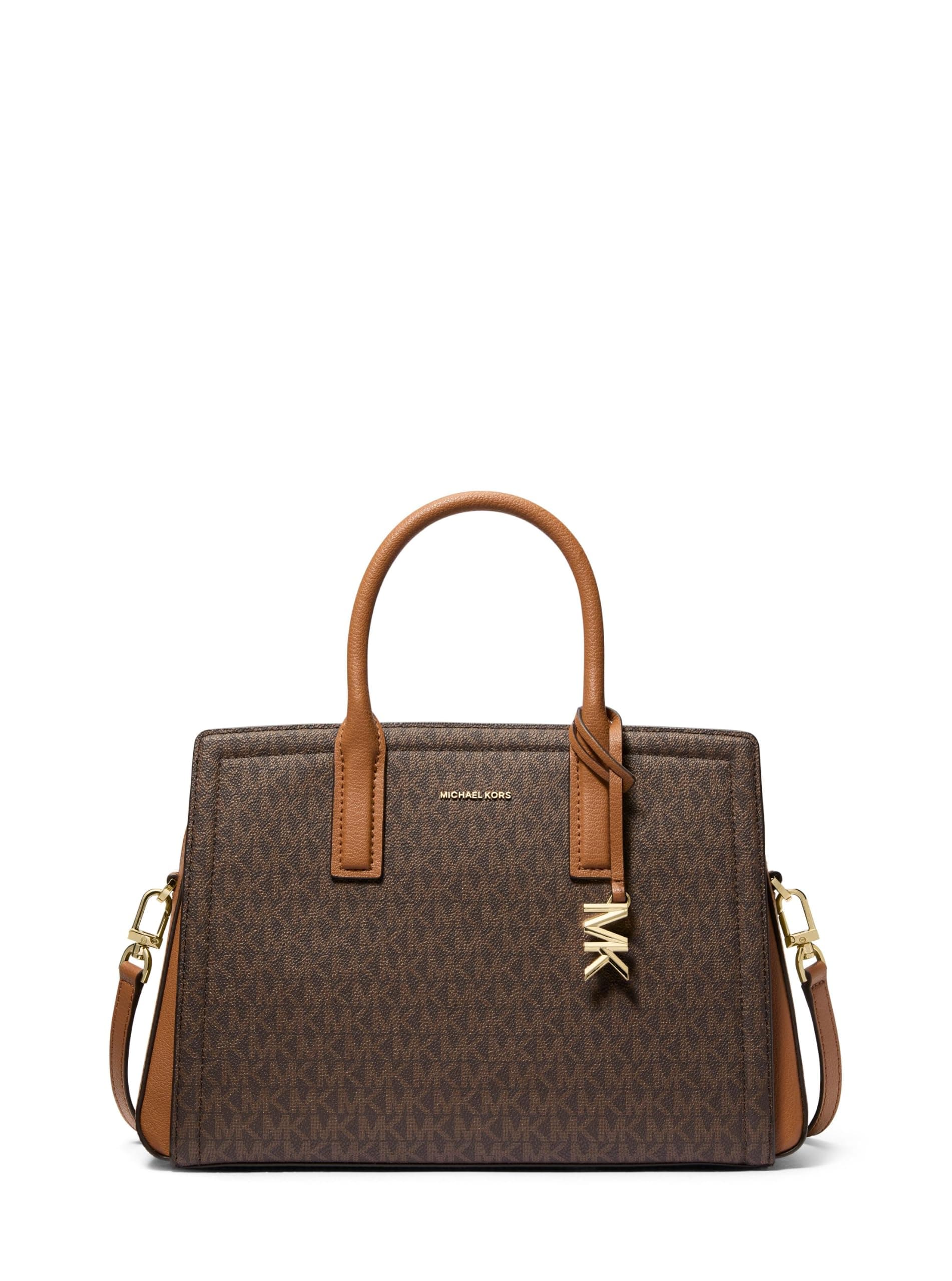 Michael Kors Laila Medium Satchel, Gold-tone Hardware/Brown/Acorn, One Size