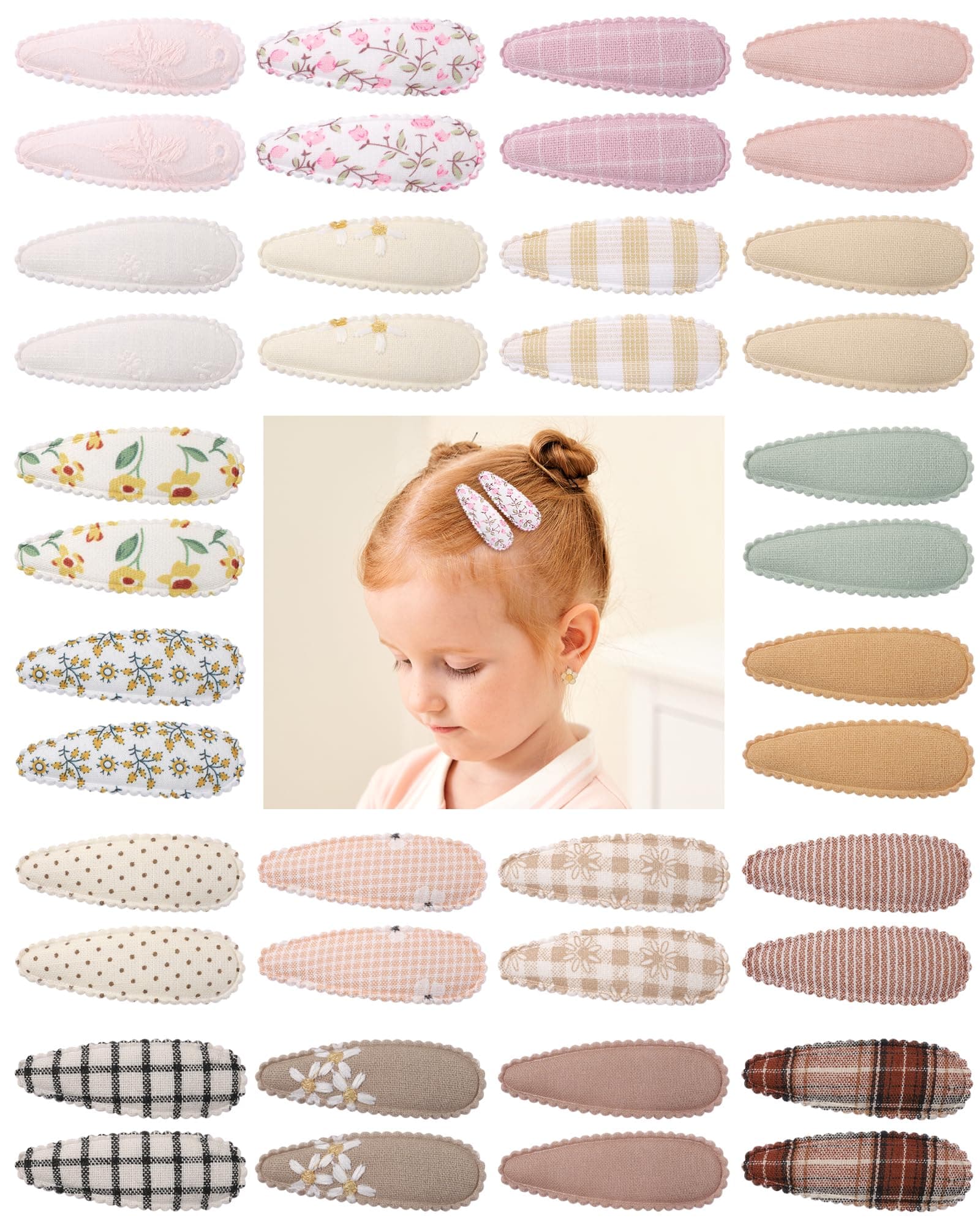 doboi 40Pcs Toddler Hair Clips Hair Barrettes Baby Girls Hair Bows Clips