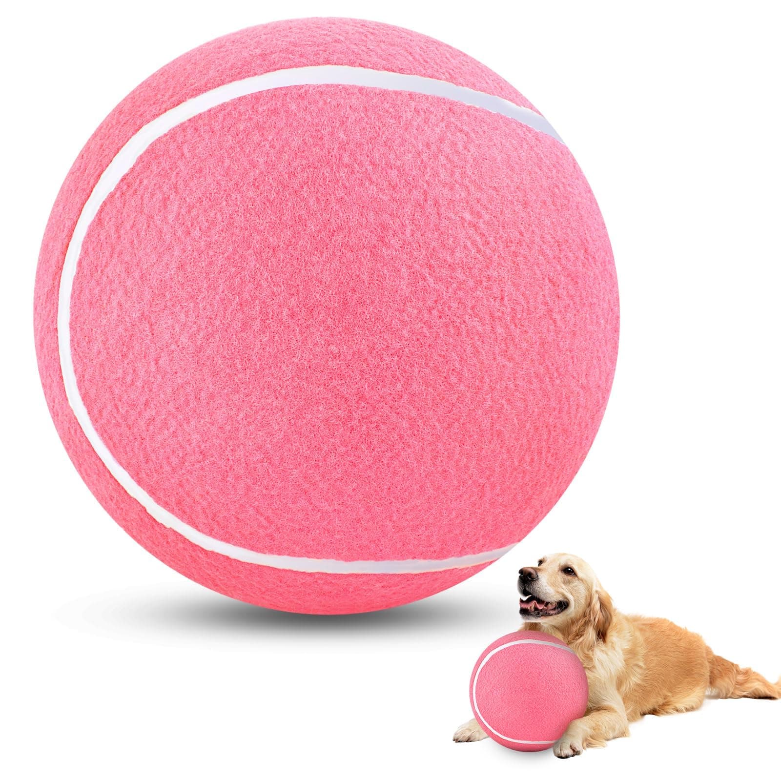QDAN Large Dog Ball, Giant Tennis Ball, Dog Herding Ball for Outdoor Play