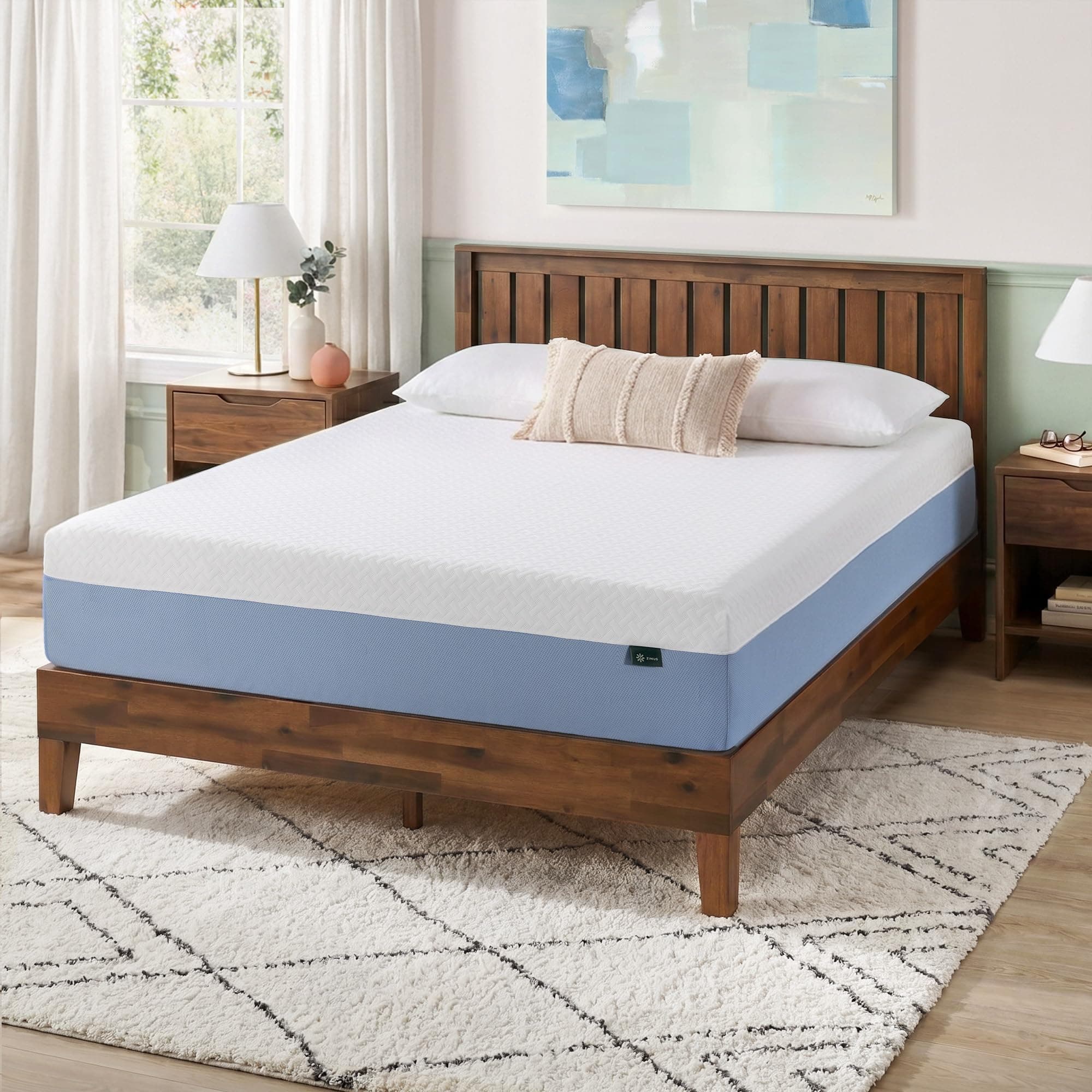 Zinus 10 Inch Queen Cooling Essential Memory Foam Mattress, Medium Feel