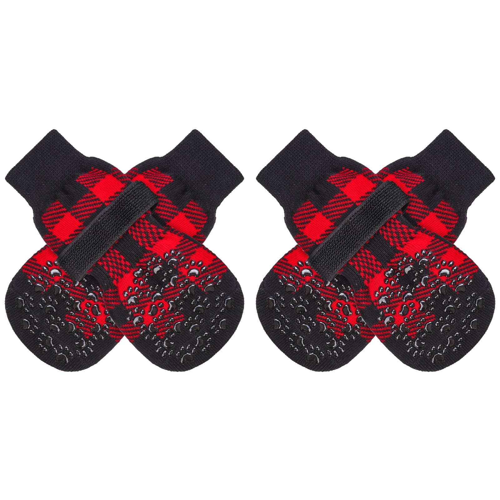 EXPAWLORER Anti-Slip Dog Socks-Double Sides Grips Traction Control on Hardwood Floor,Dog Shoes for Hot/Cold Pavement,Best Paw Protector,Prevents Licking,for Puppy Small Medium Large Senior Dogs