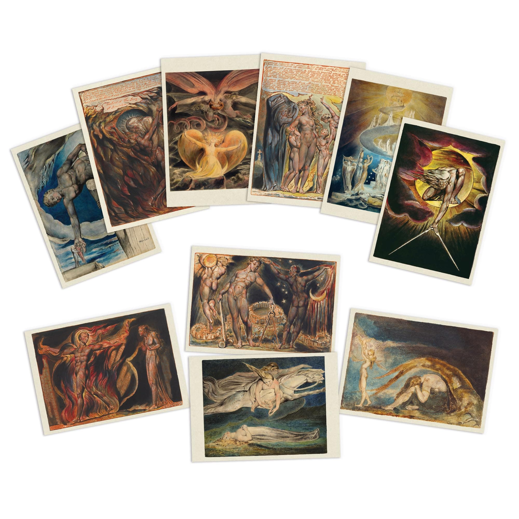 William Blake Art Postcards Set of 10 – Vintage Style Aesthetic Stationery Literary Classic Illustration Gift