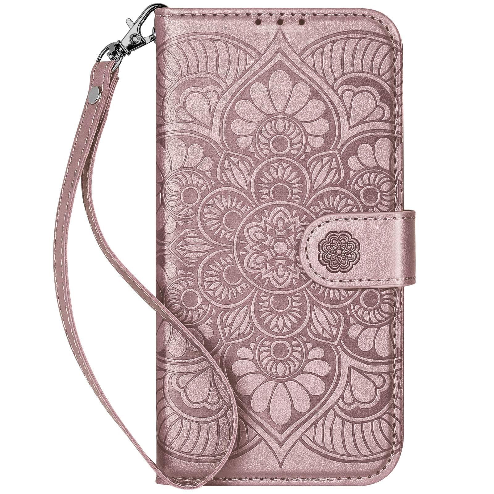 Ateeky Galaxy S23+ Plus Wallet Case, [Stand Feature] Protective Leather Flip Cover with Credit Card Slot Cash Pocket (Rose Gold)