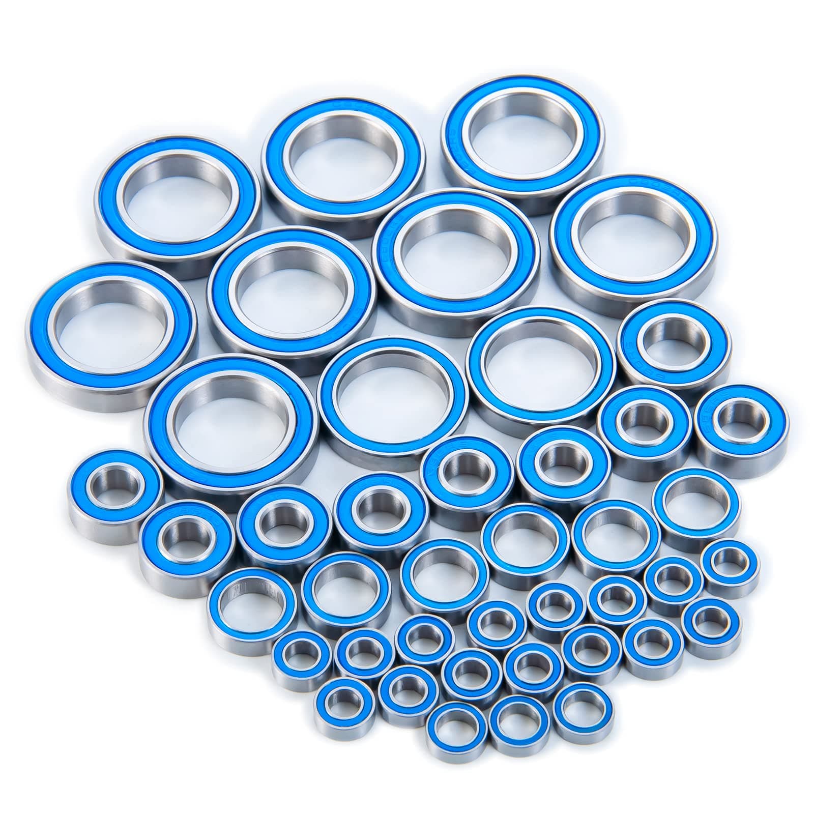 BRKRC 43PCS Blue Rubber Sealed Ball Bearing Kit for UDR Pro-Scale Unlimited Desert Racer #85076-4 Upgrade Parts