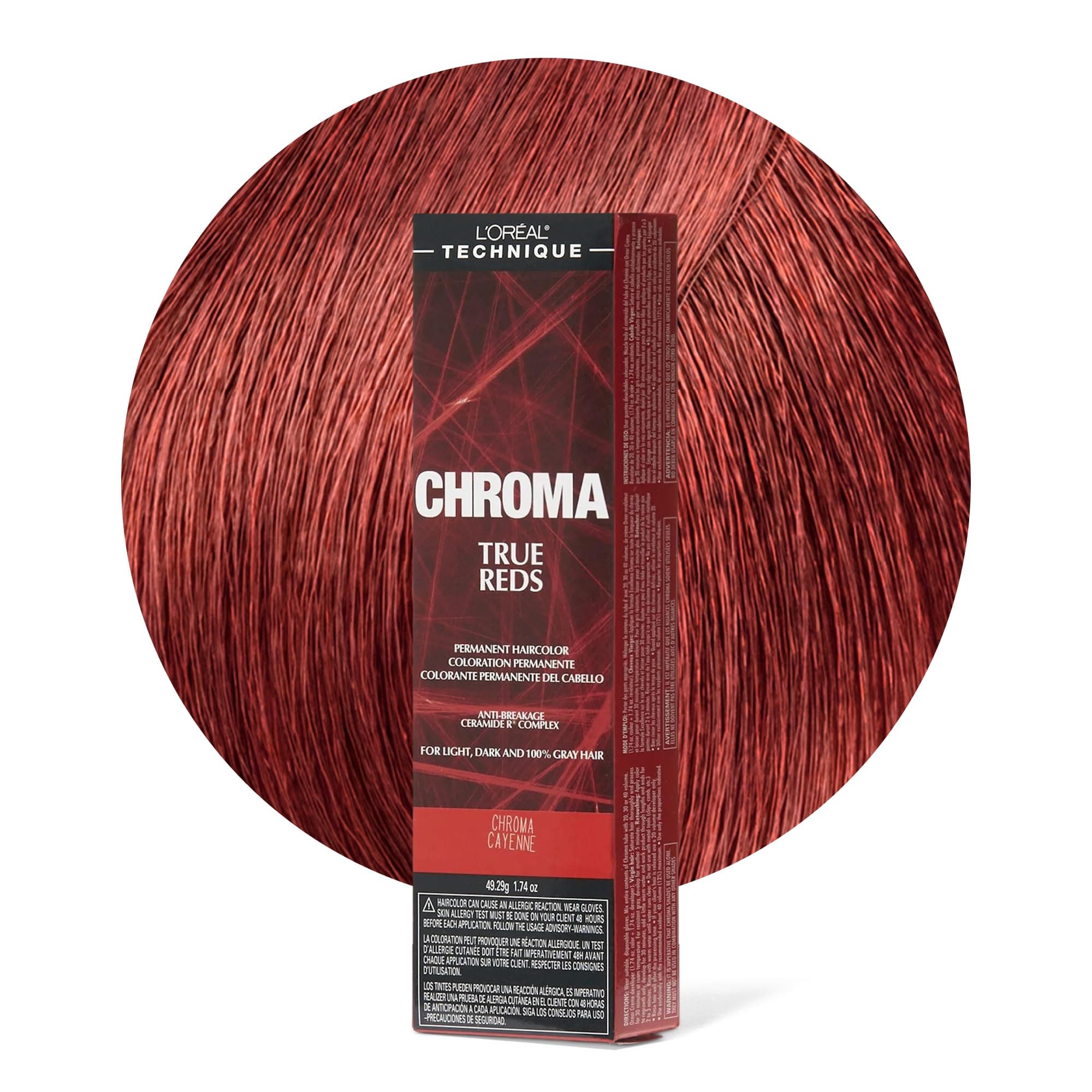 L'oreal Paris Chroma True Reds Permanent Hair Color, Cayenne, 1.74 Ounce