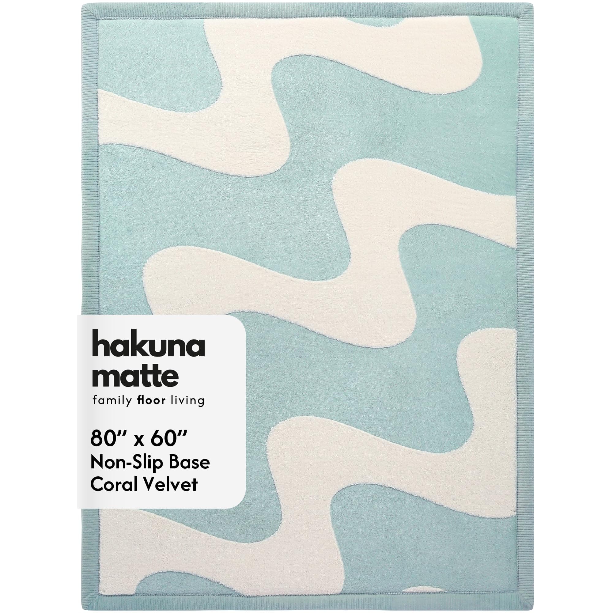 Hakuna Matte CloudRise Baby Play Mat for Floor 60" x 80" Waves