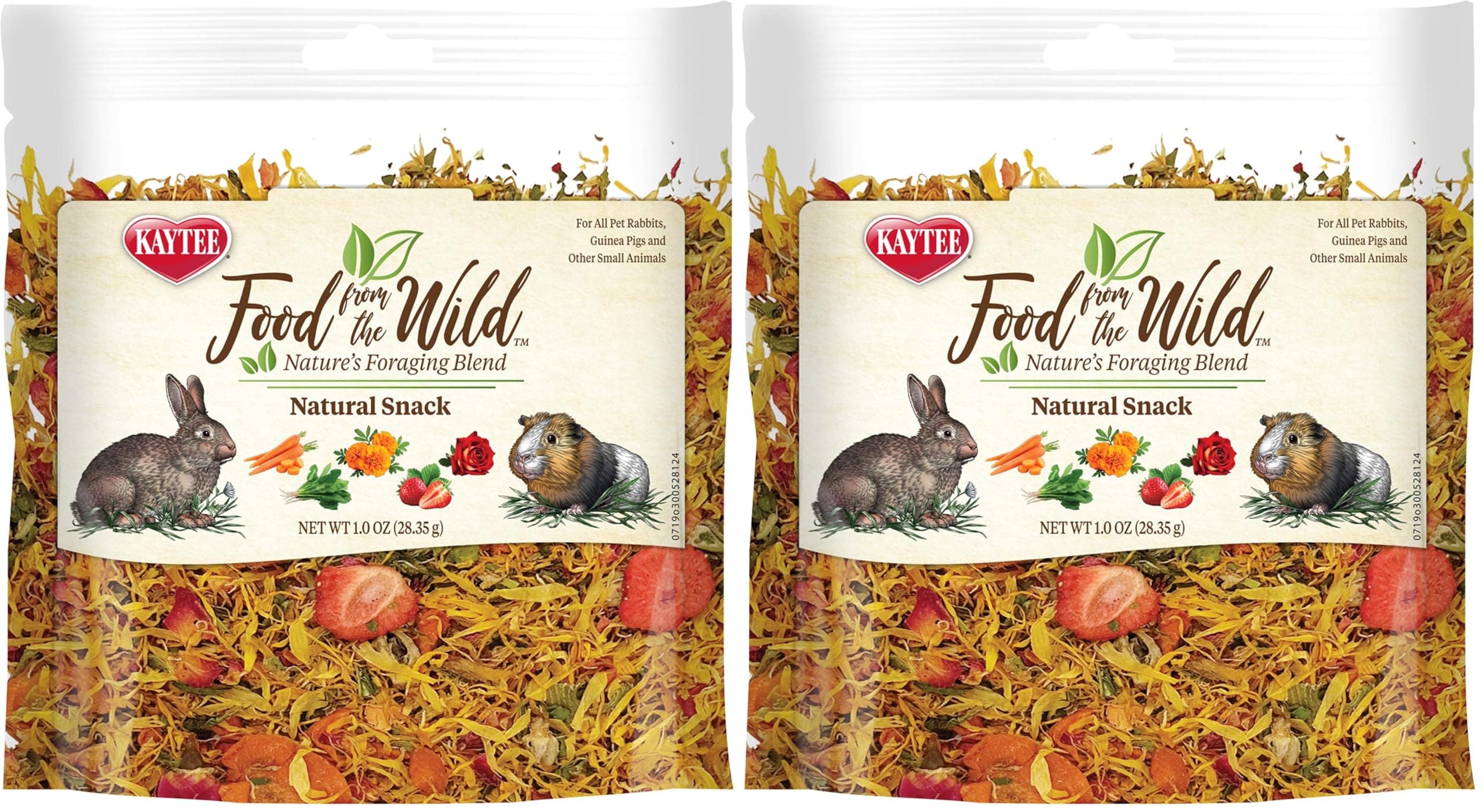 Kaytee Food from The Wild Natural Snack for Pet Rabbits, Guinea Pigs and Other Small Animals, 1 Ounce (Pack of 2)