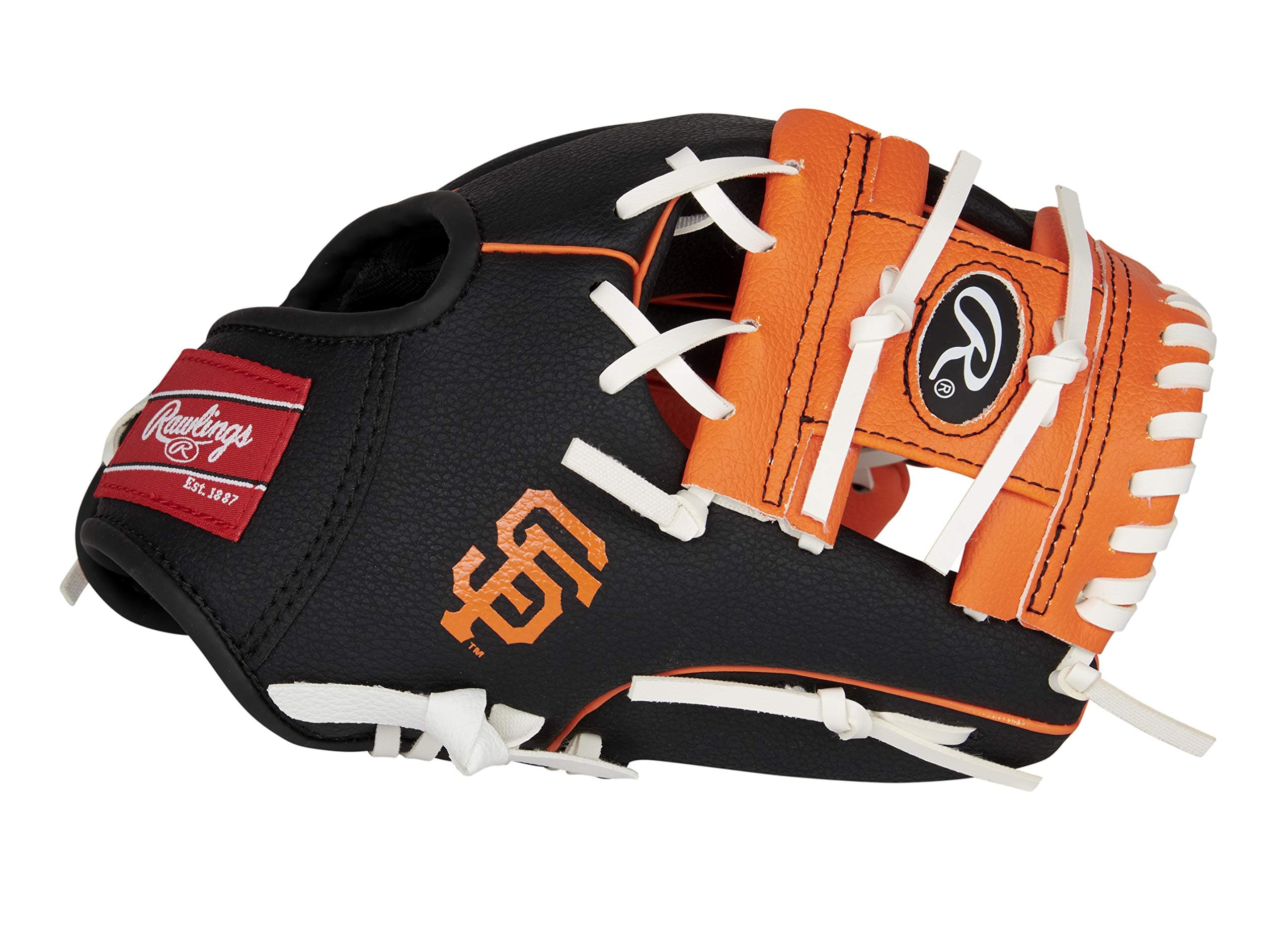 Rawlings | MLB Players Glove Series | T-Ball & Youth Baseball Gloves | San Francisco Giants | BLACK | 10'